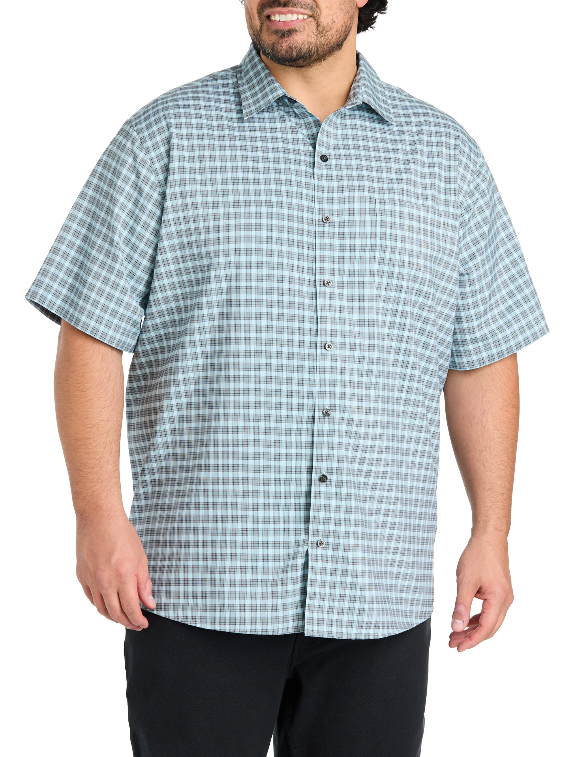 Plaid Microfiber Sport Shirt
