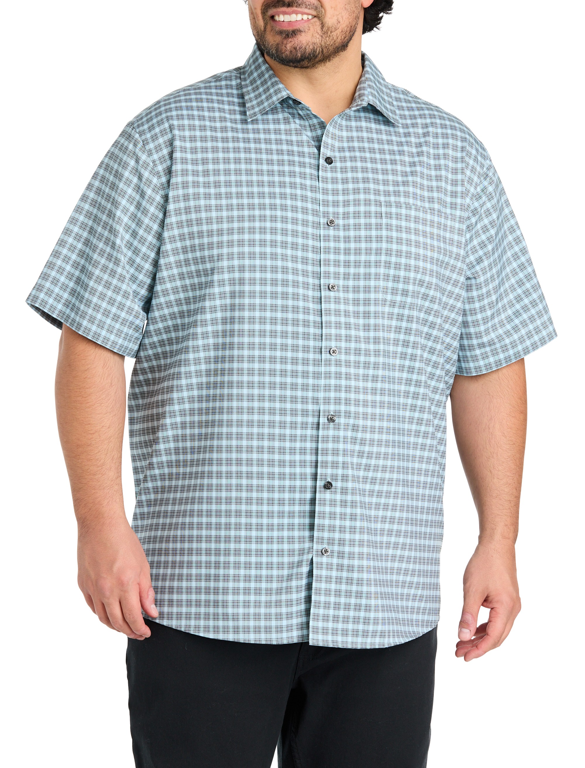 Plaid Microfiber Sport Shirt