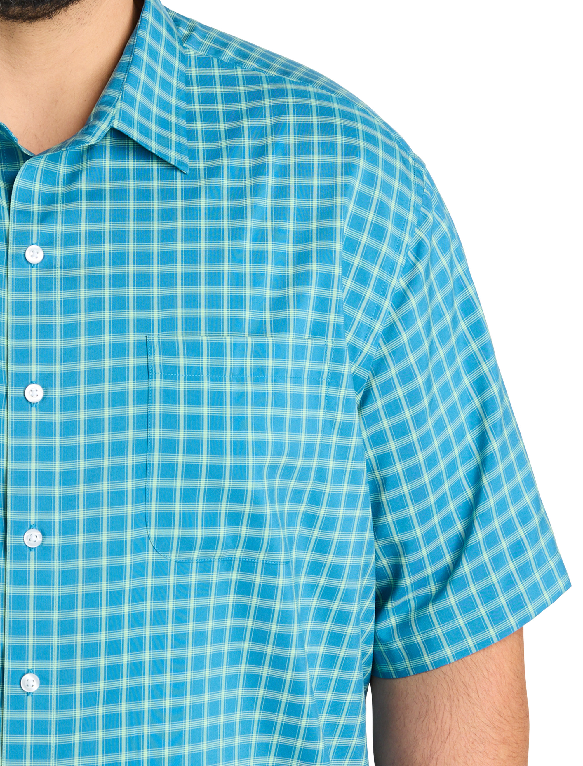 Microfiber Plaid Sport Shirt