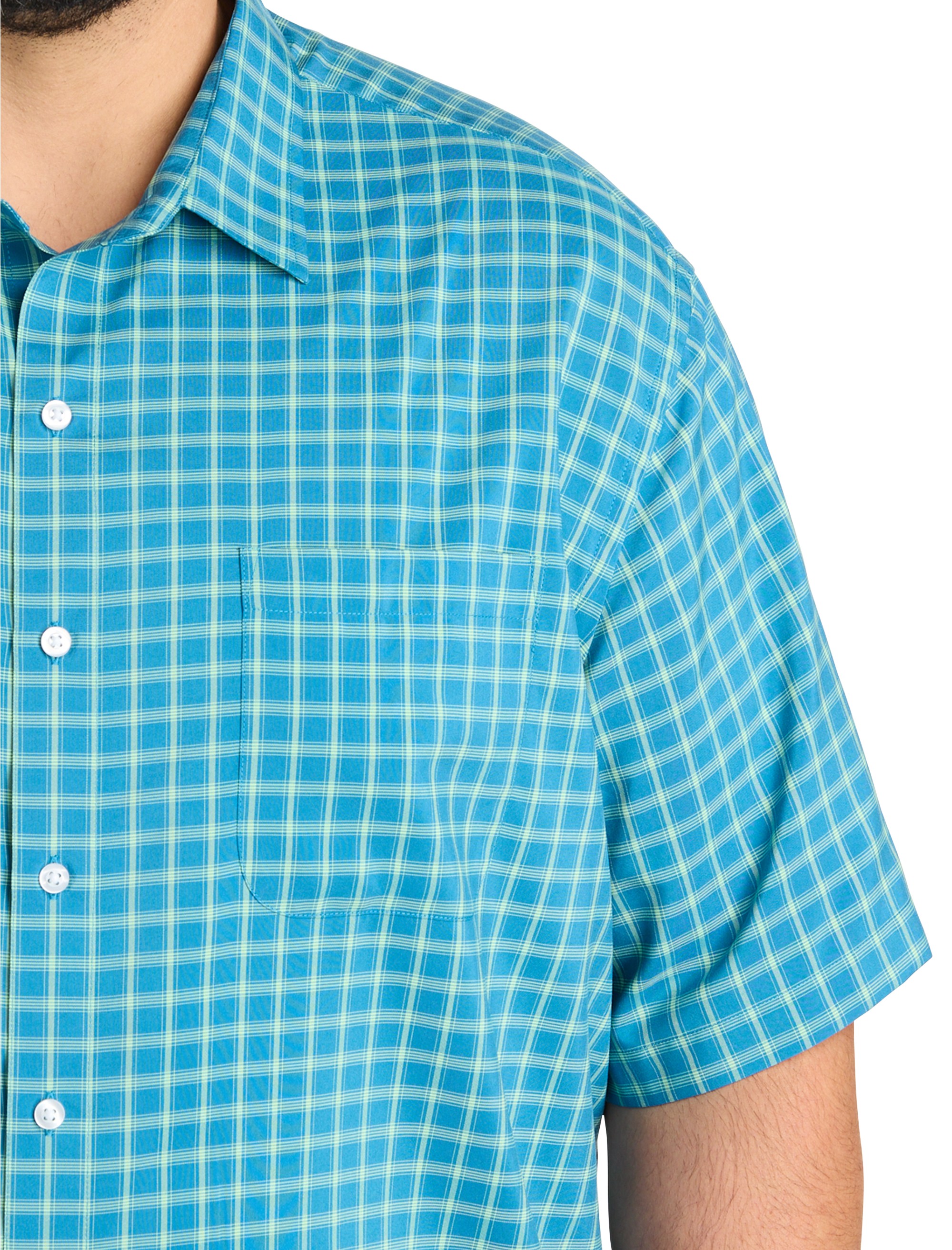 Microfiber Plaid Sport Shirt - thumbnail 2