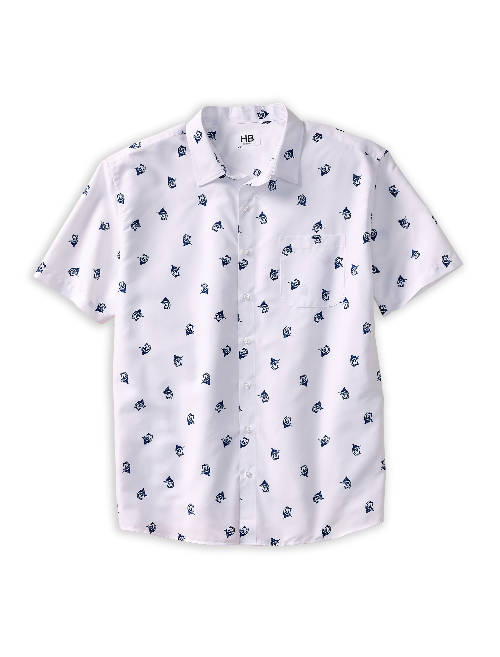 Marlin Print Microfiber Sport Shirt - thumbnail 5