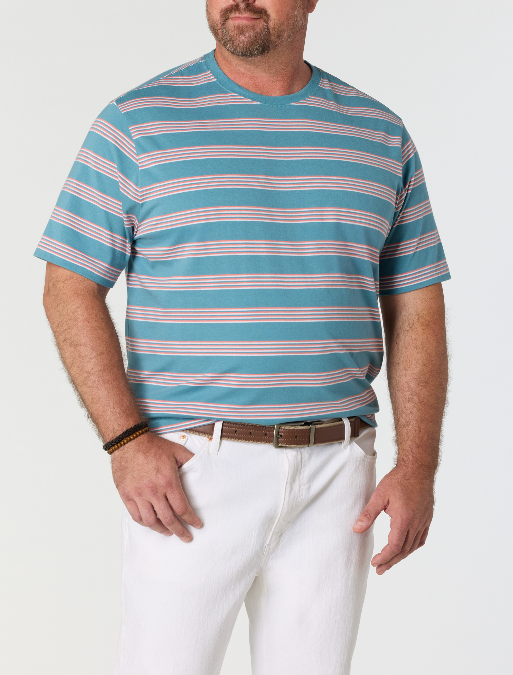 Moisture-Wicking Triple-Striped T-Shirt