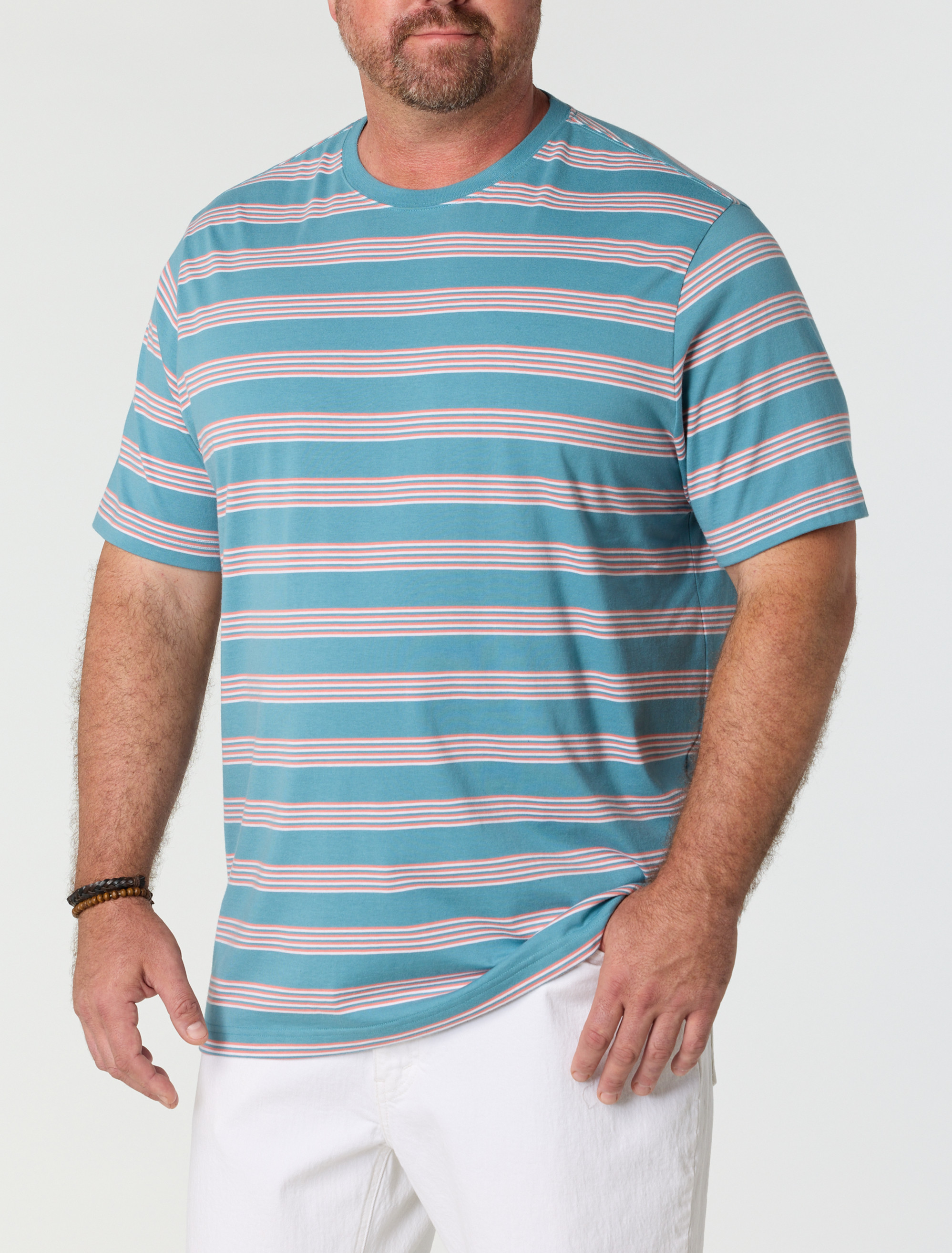 Moisture-Wicking Triple-Striped T-Shirt