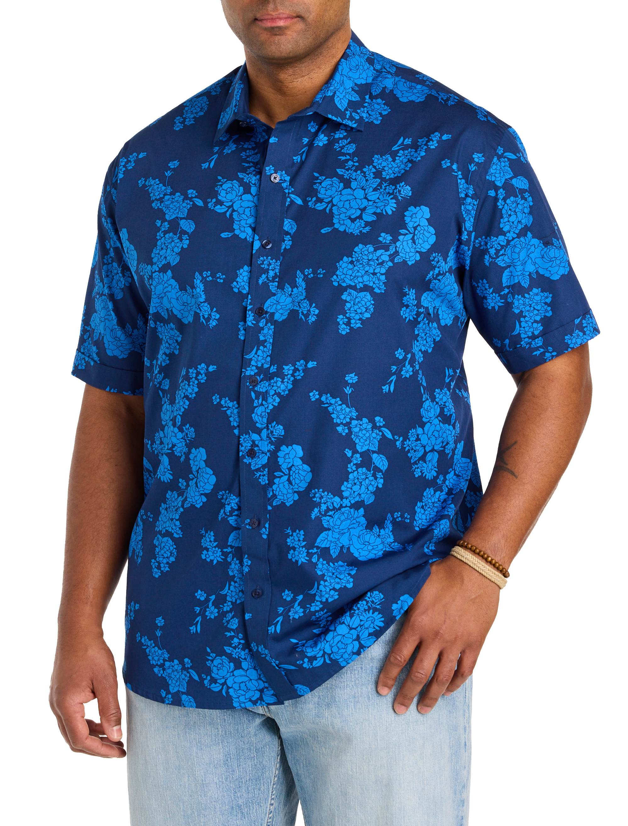 Tonal Floral Sport Shirt