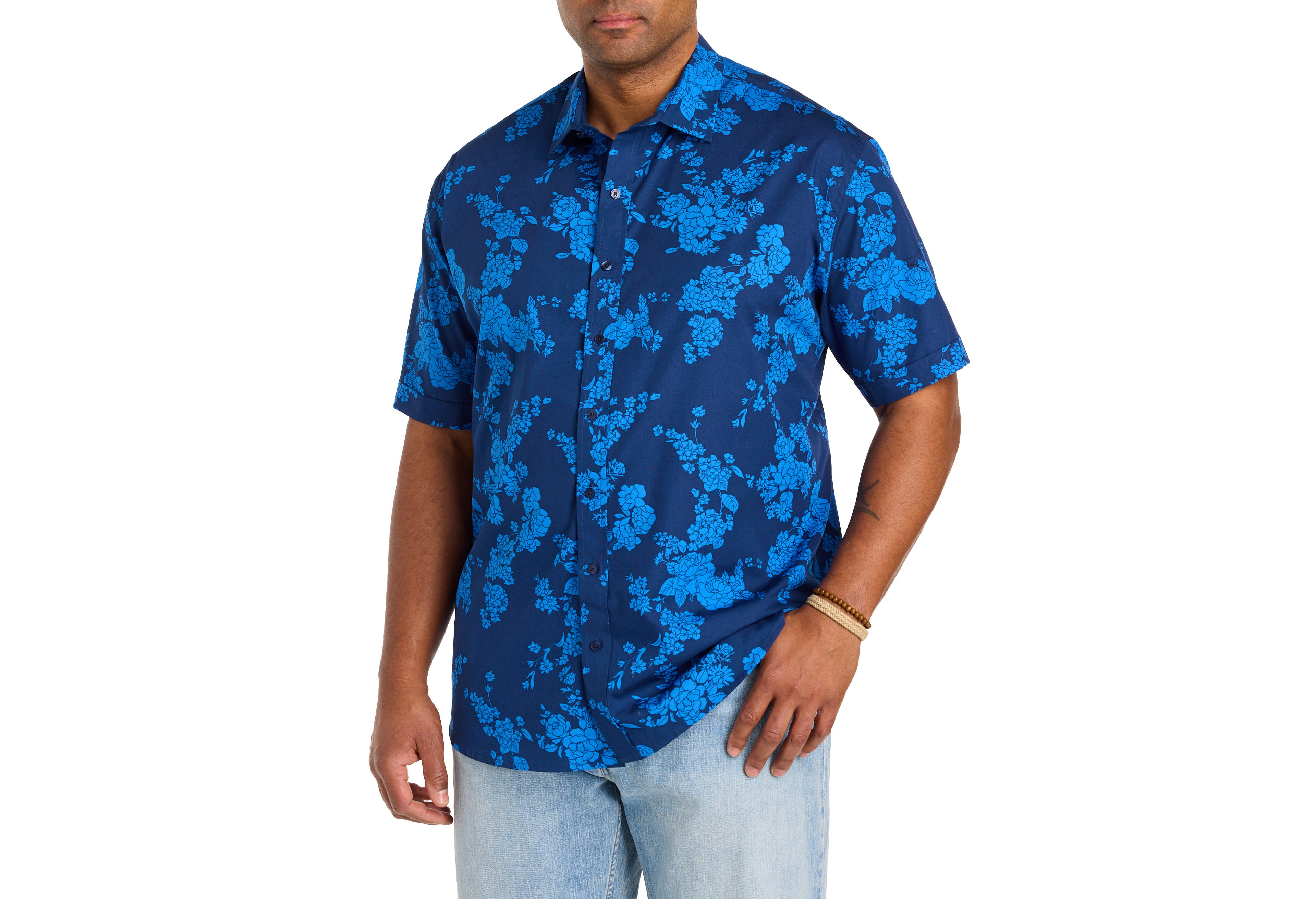 Tonal Floral Sport Shirt