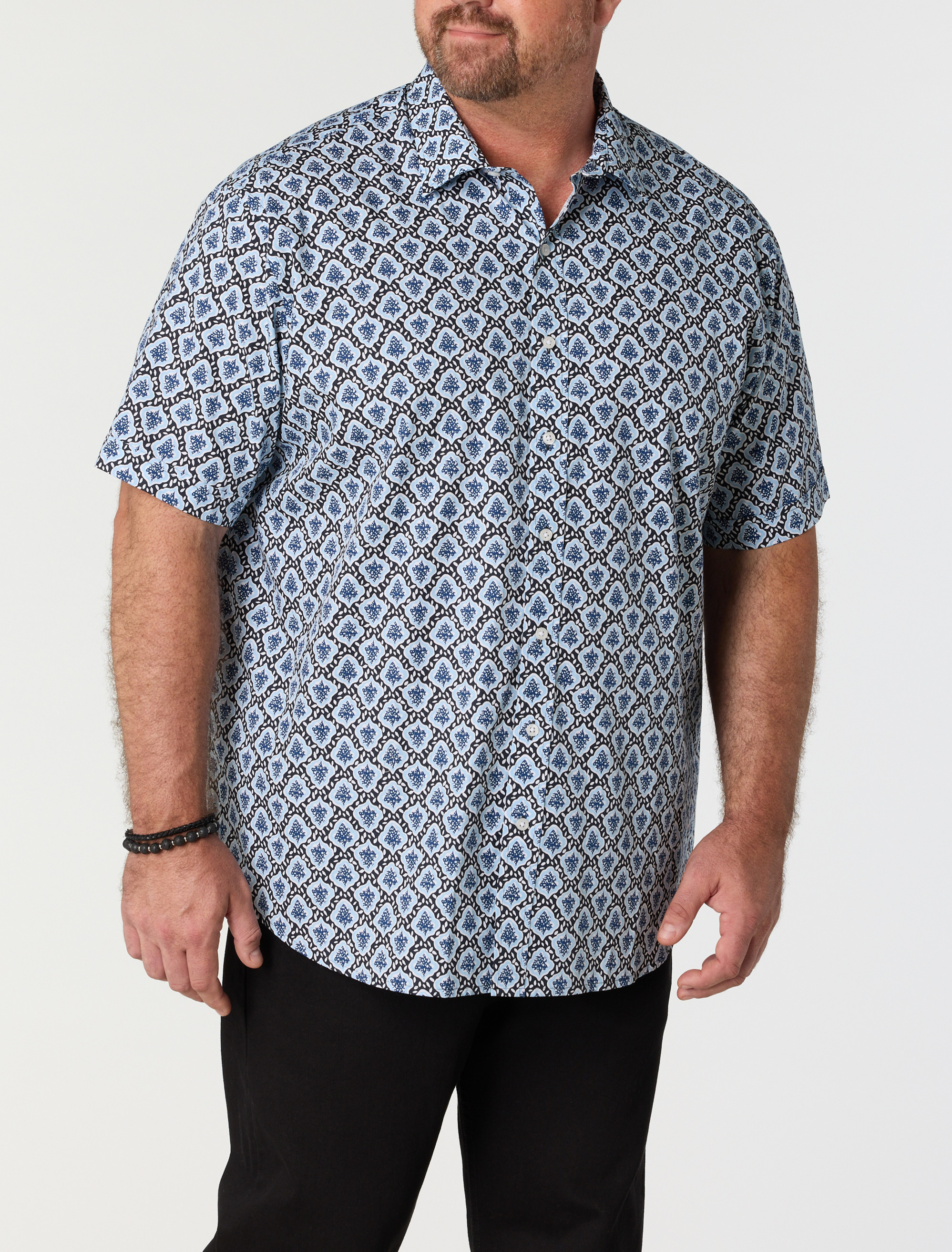 Abstract Print Sport Shirt