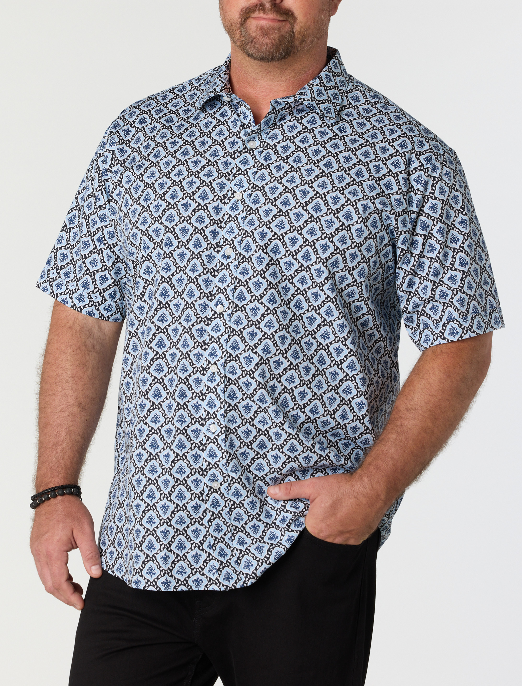 Abstract Print Sport Shirt