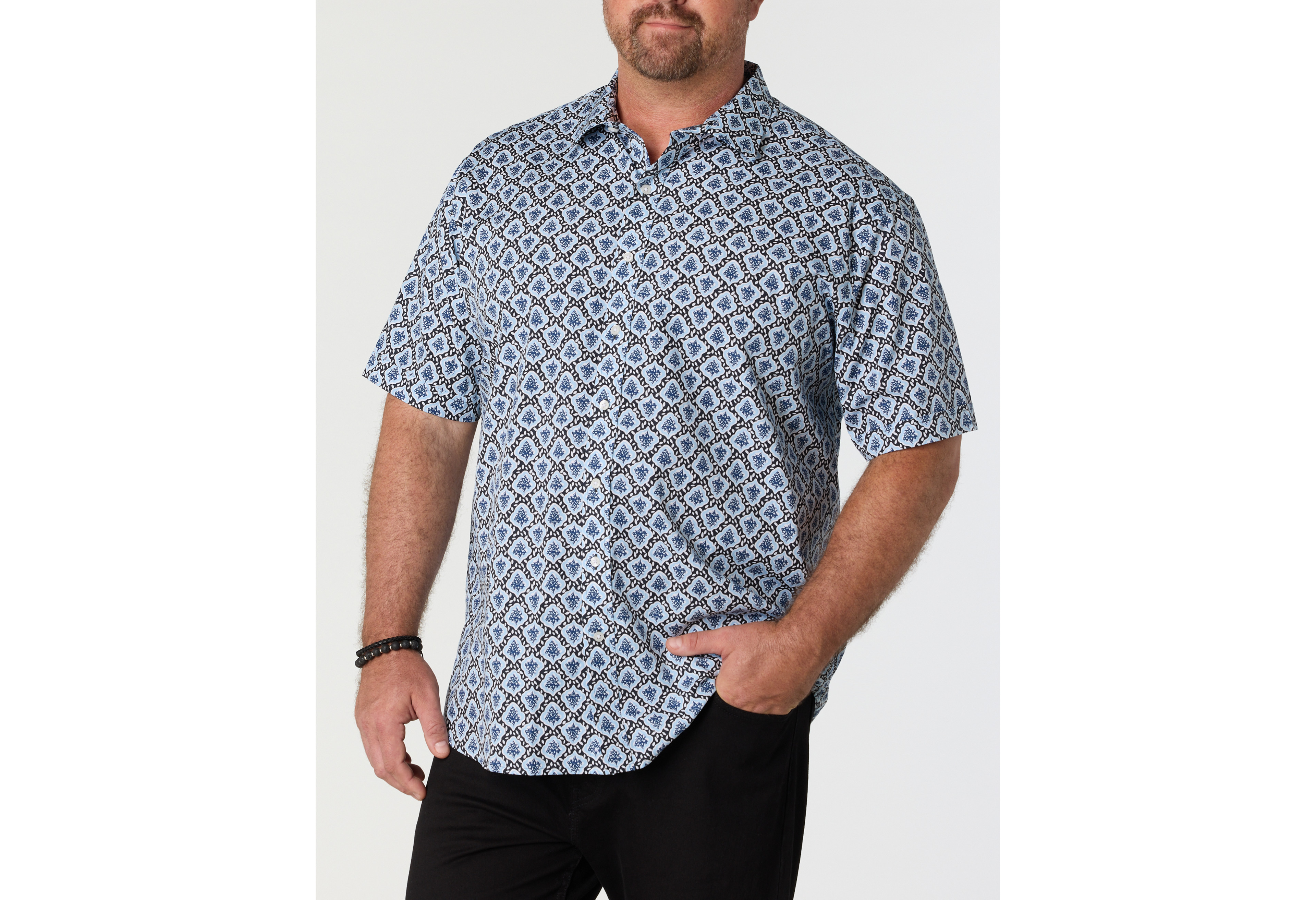 Abstract Print Sport Shirt