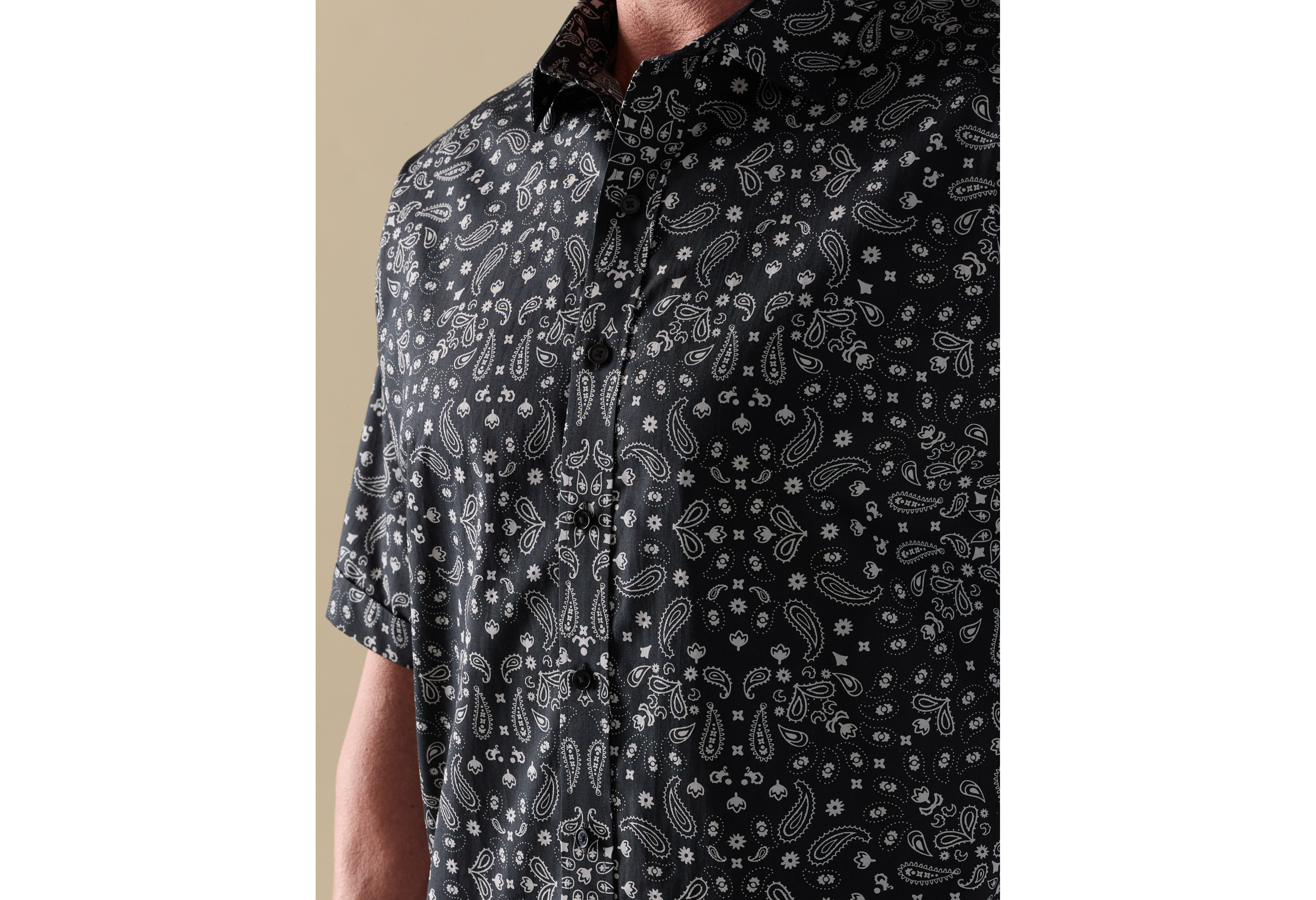 Bandana Print Sport Shirt