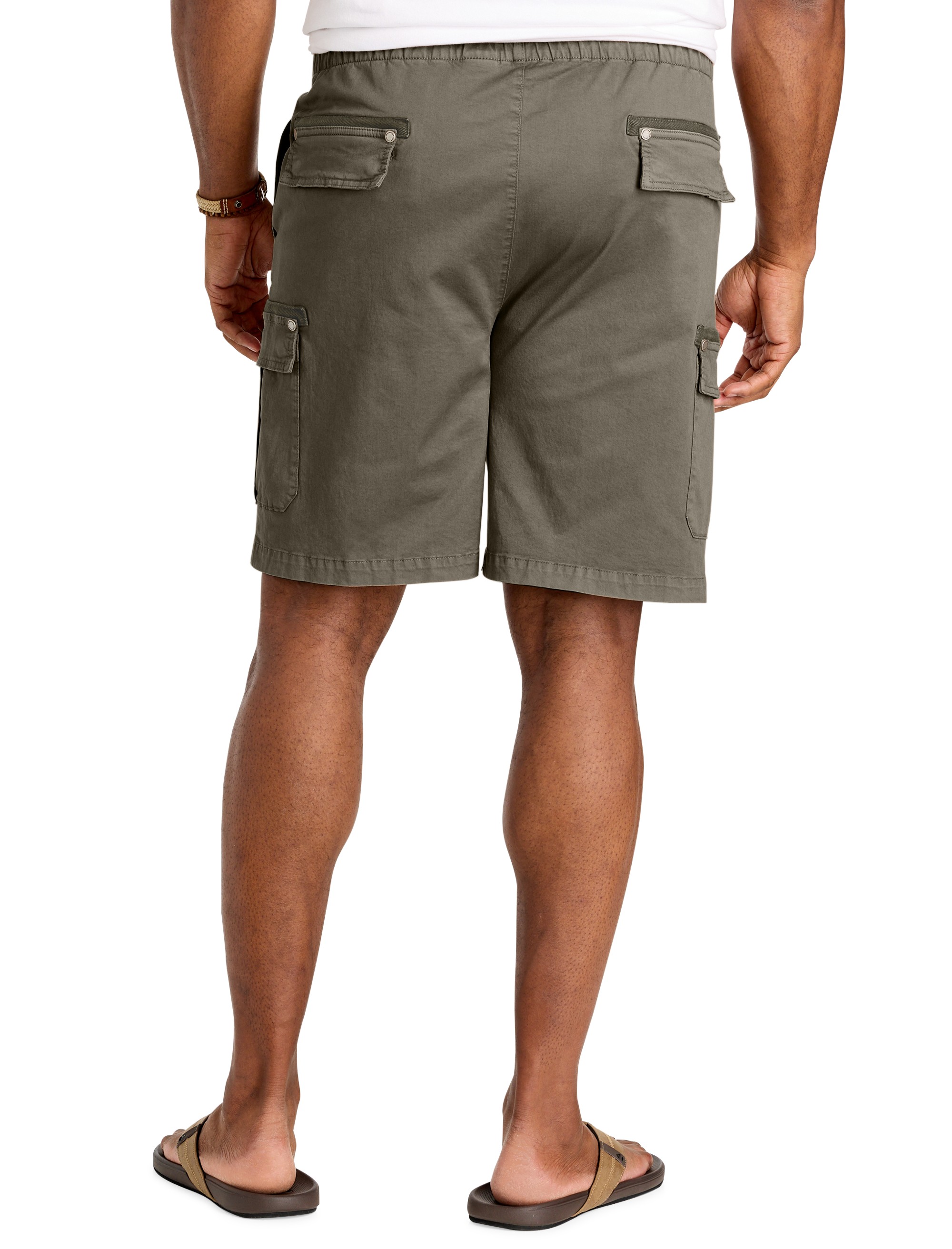 Athletic Fit Drawstring Cargo Shorts - thumbnail 8
