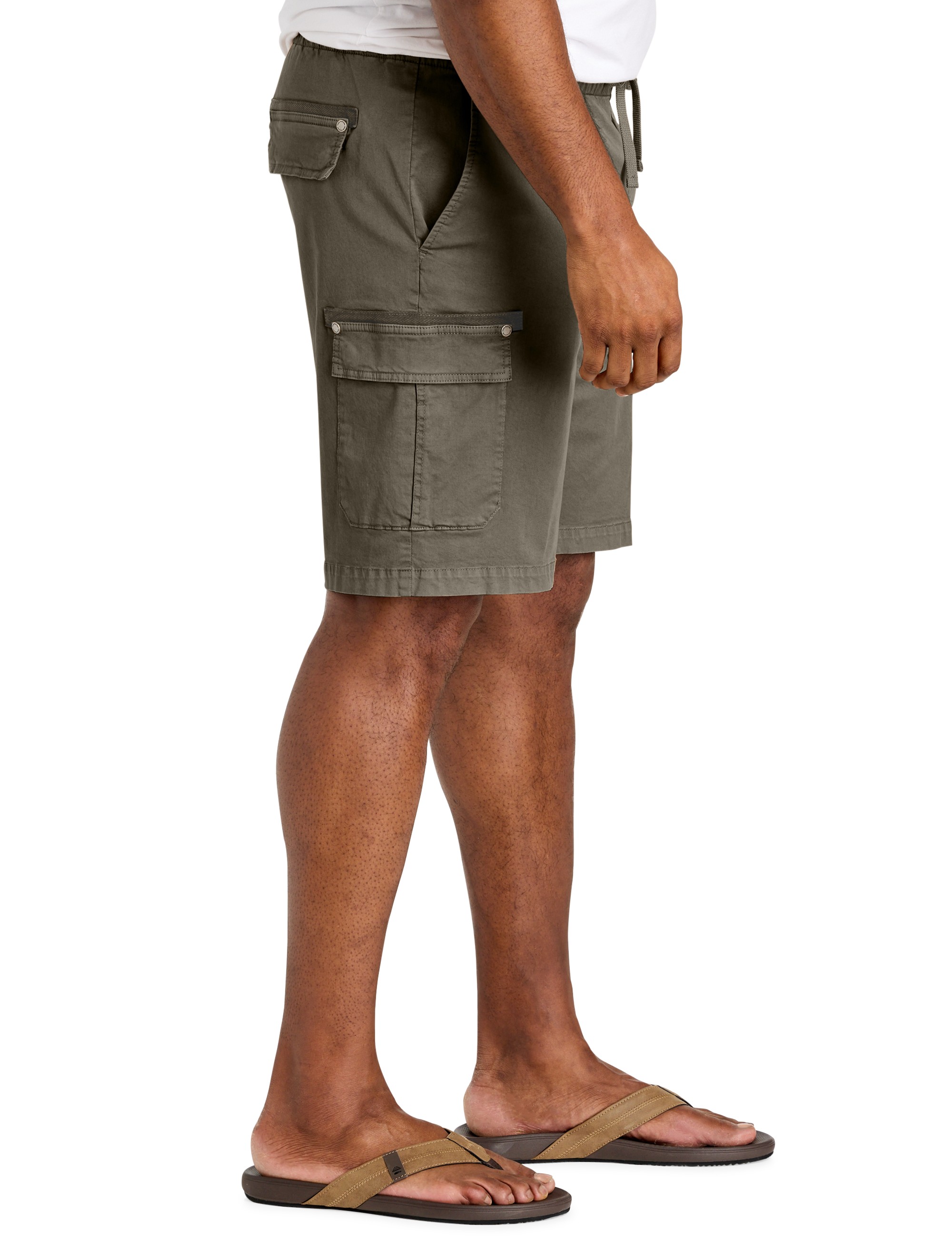 Athletic Fit Drawstring Cargo Shorts - thumbnail 9