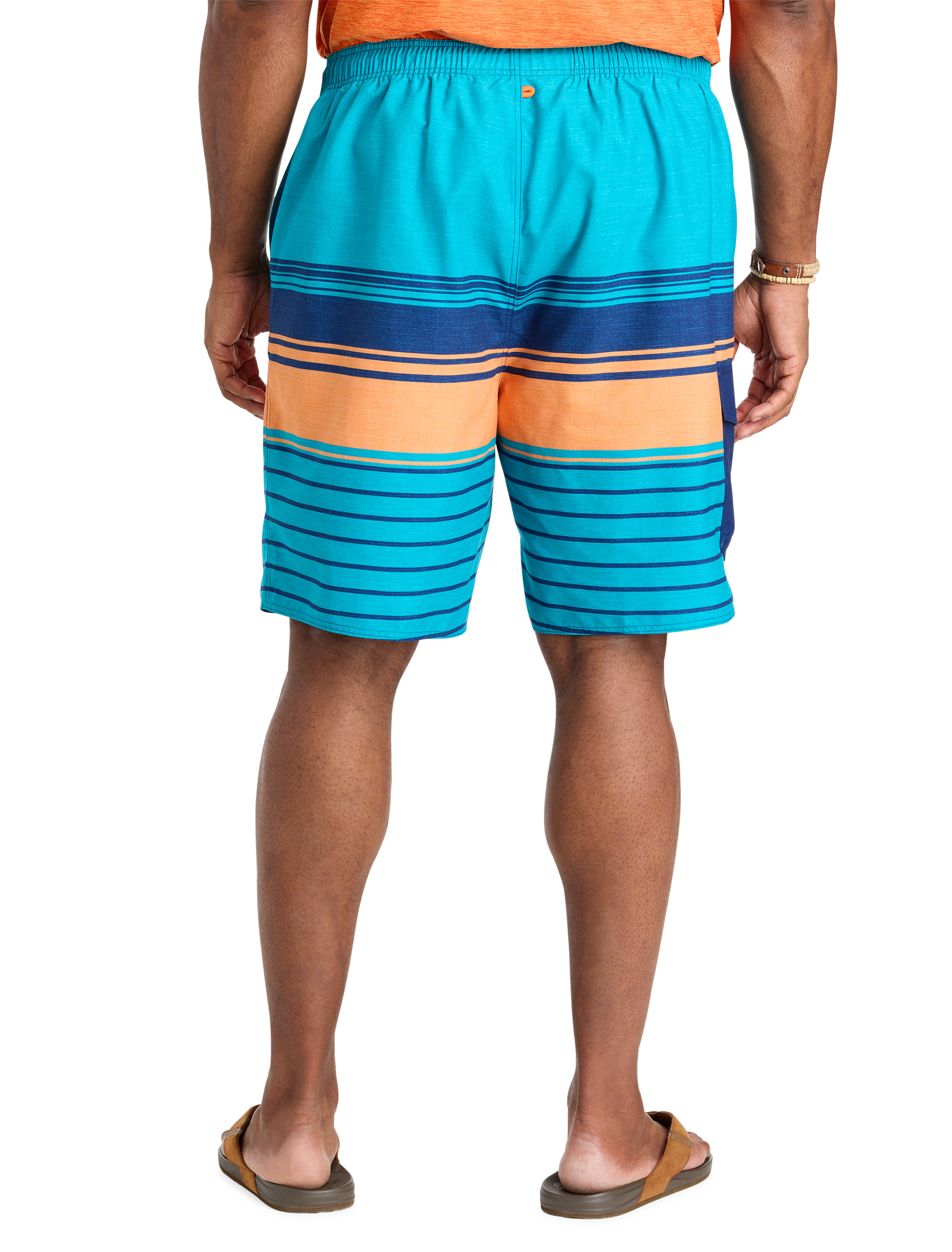 Striped Printed Board Shorts