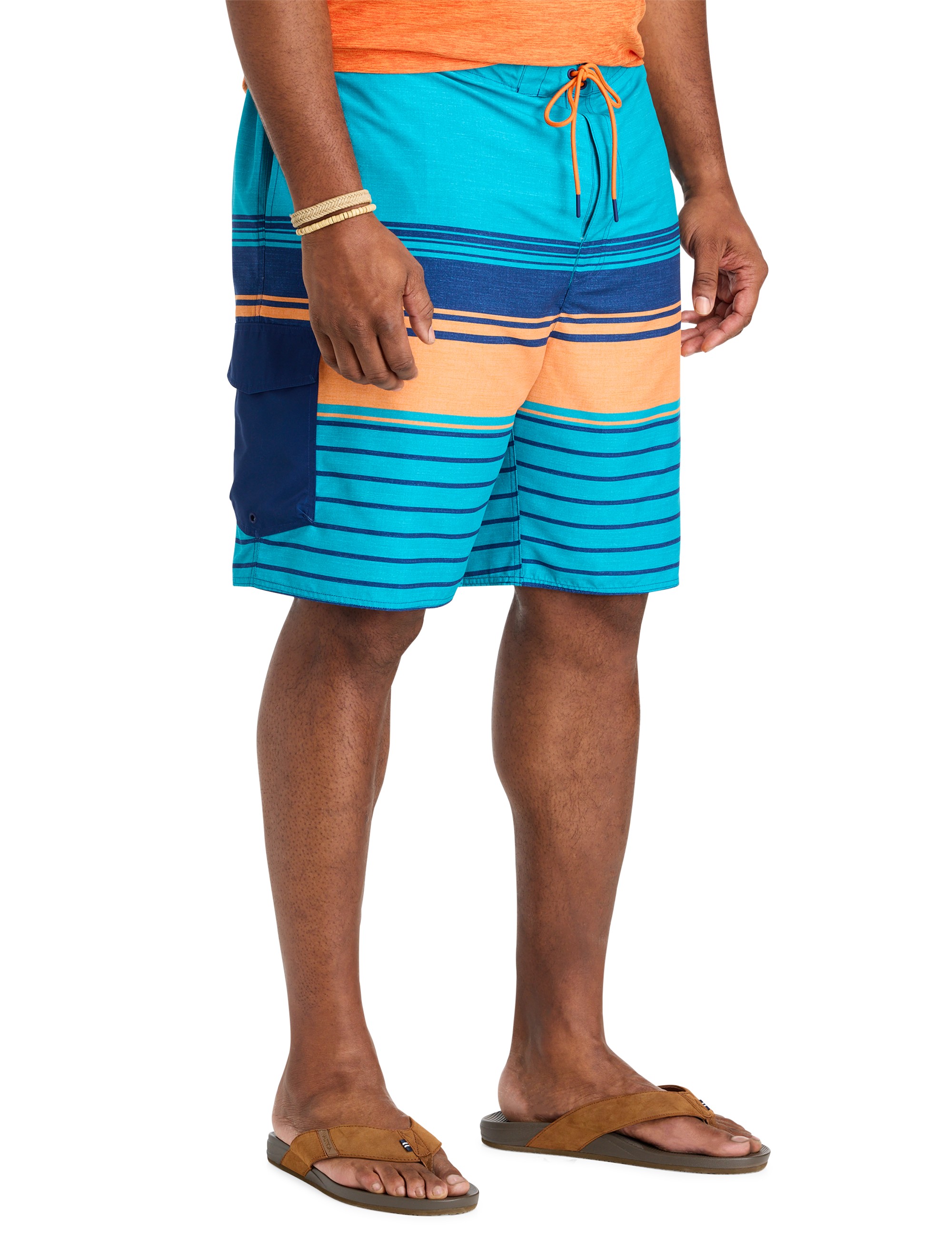 Striped Printed Board Shorts