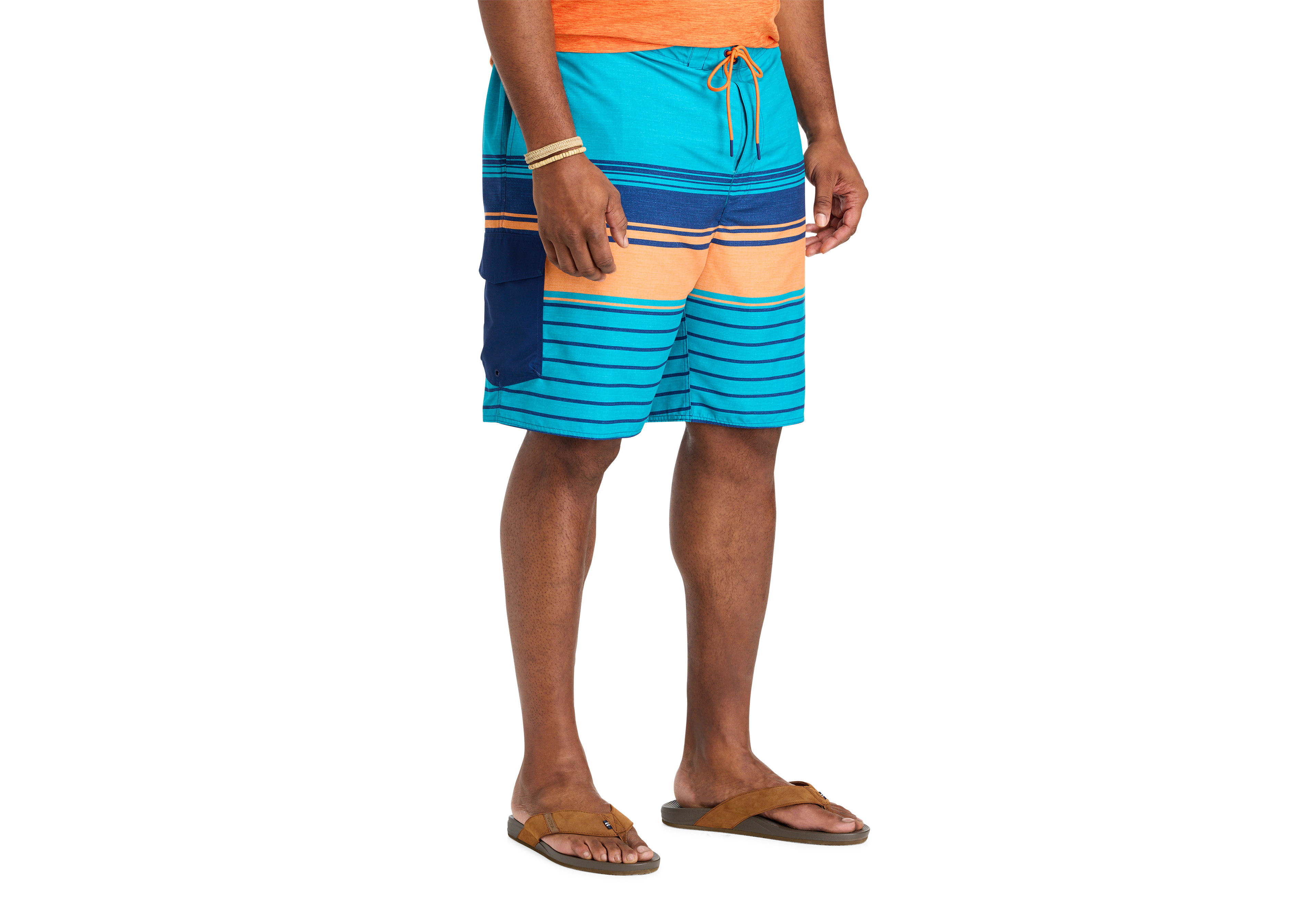Striped Printed Board Shorts