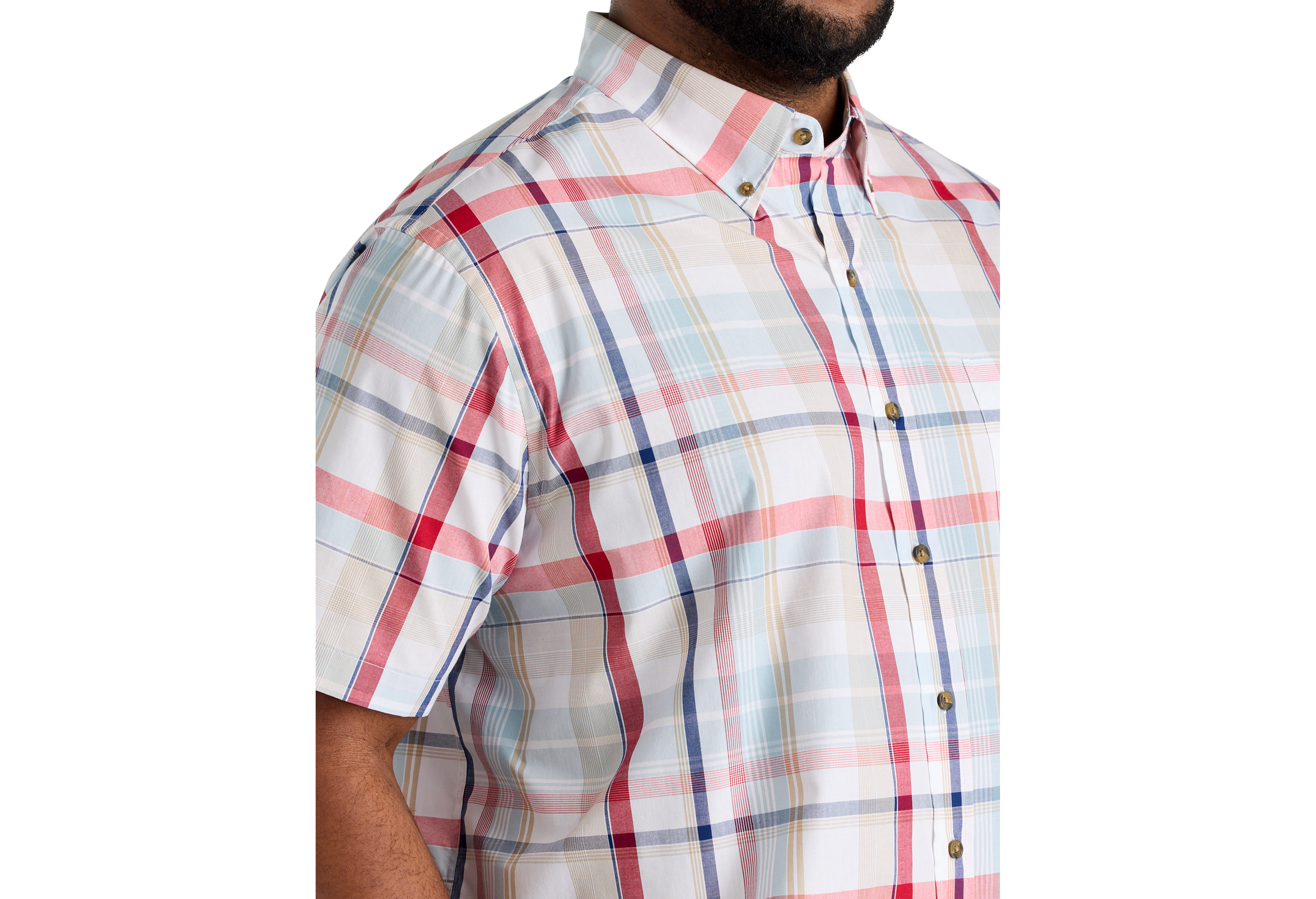 Easy-Care Large Plaid Sport Shirt