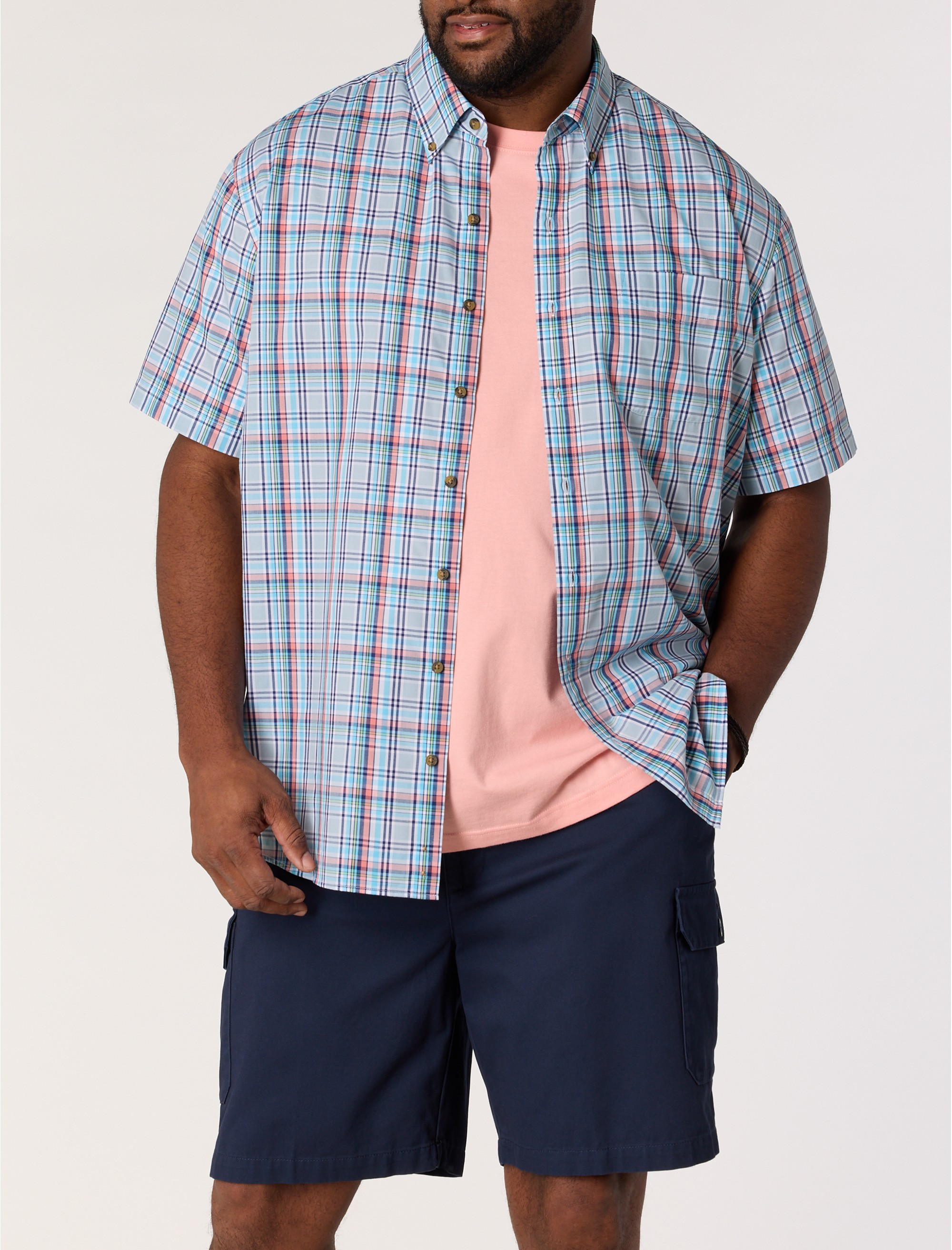 Easy-Care Medium Plaid Sport Shirt - thumbnail 3