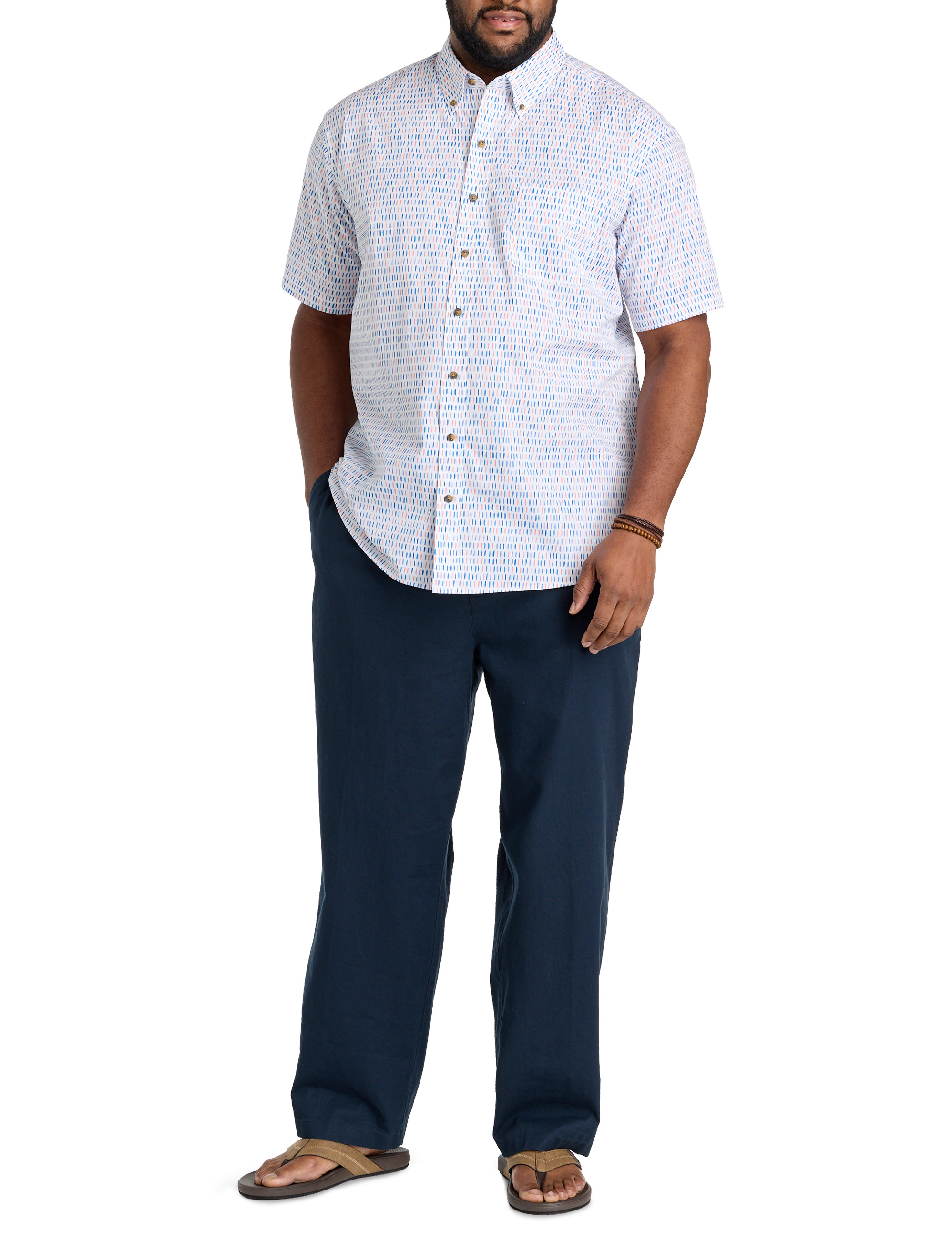 Easy-Care Dashes Sport Shirt