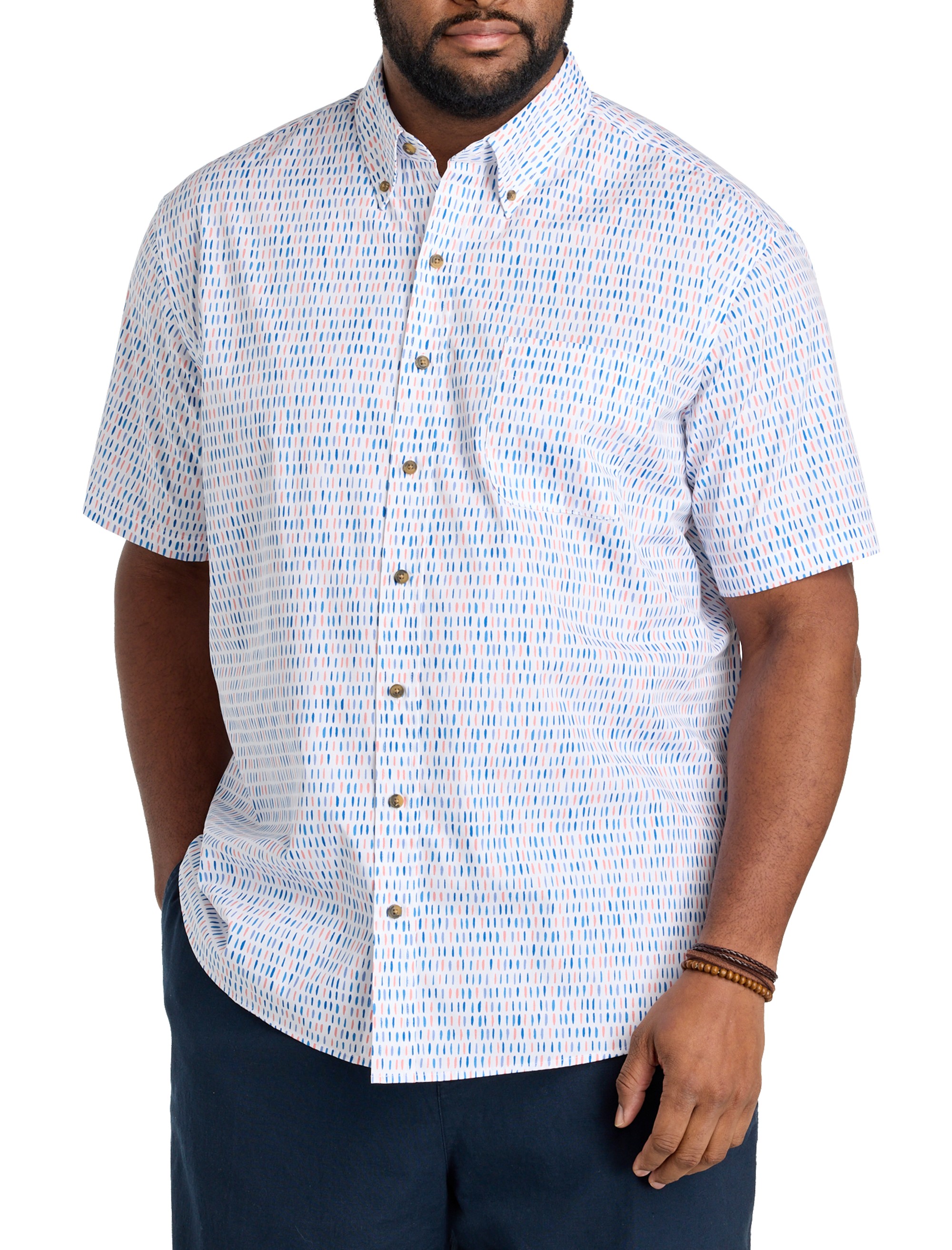 Easy-Care Dashes Sport Shirt