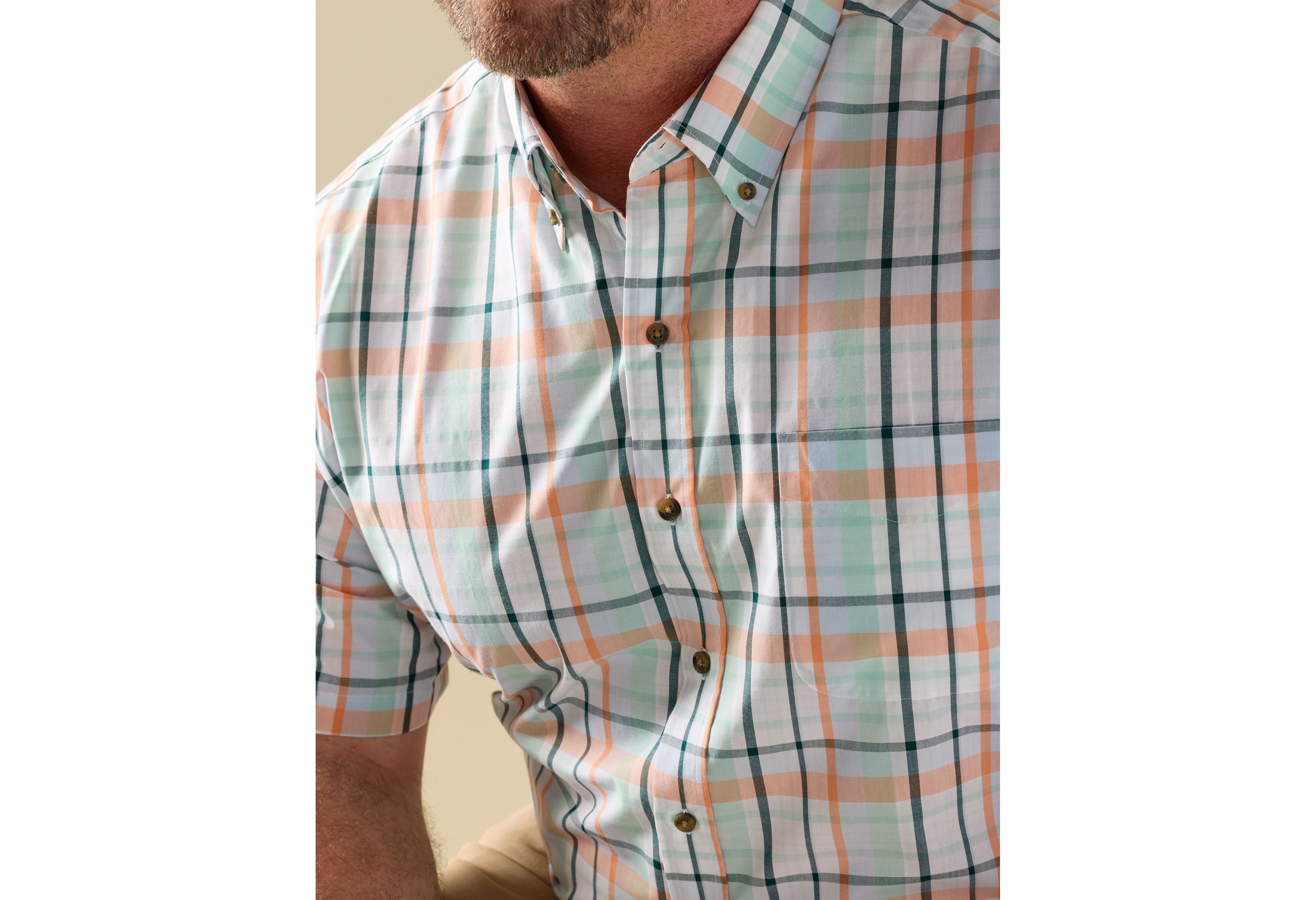 Easy-Care Large Plaid Sport Shirt