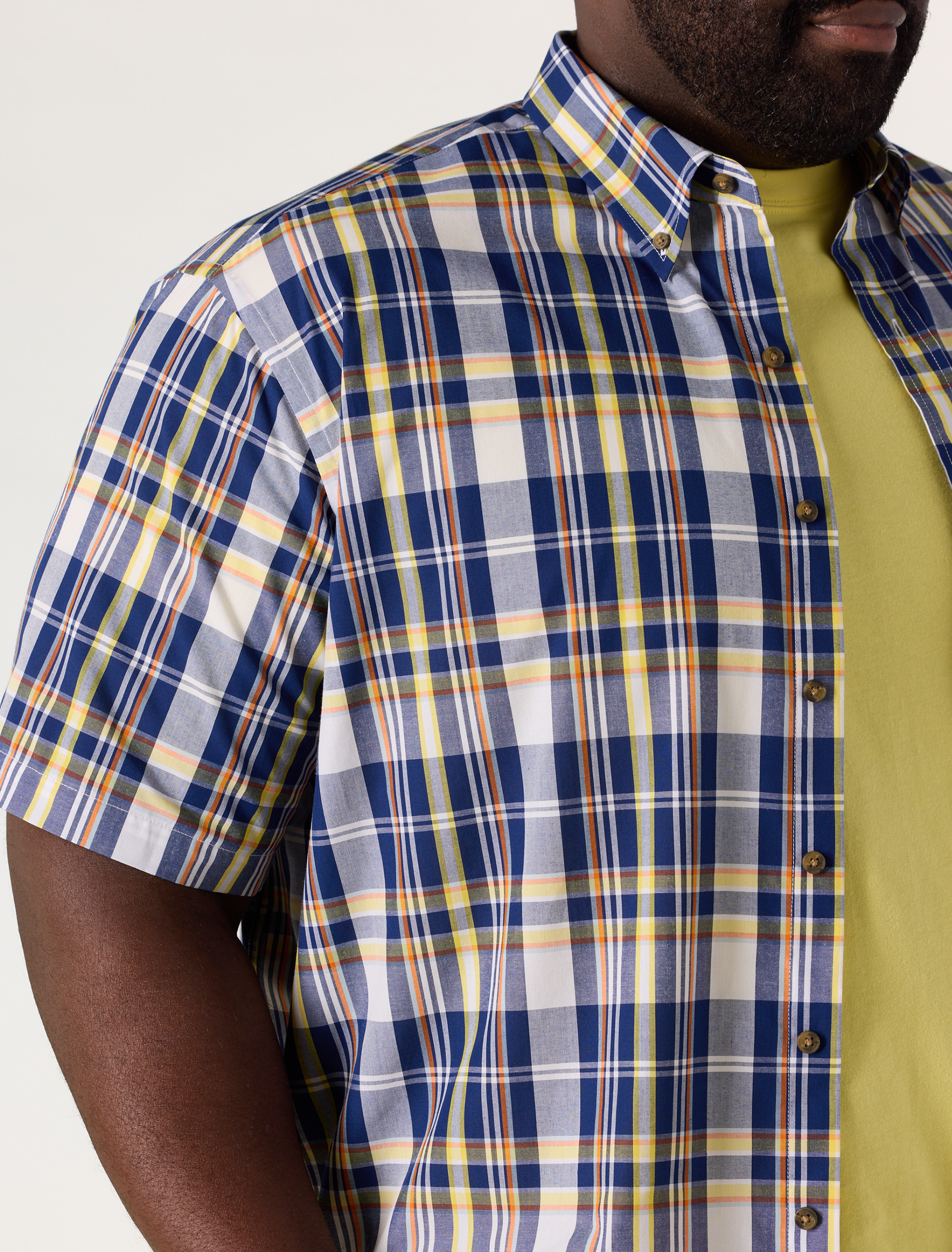 Easy-Care Medium Plaid Sport Shirt