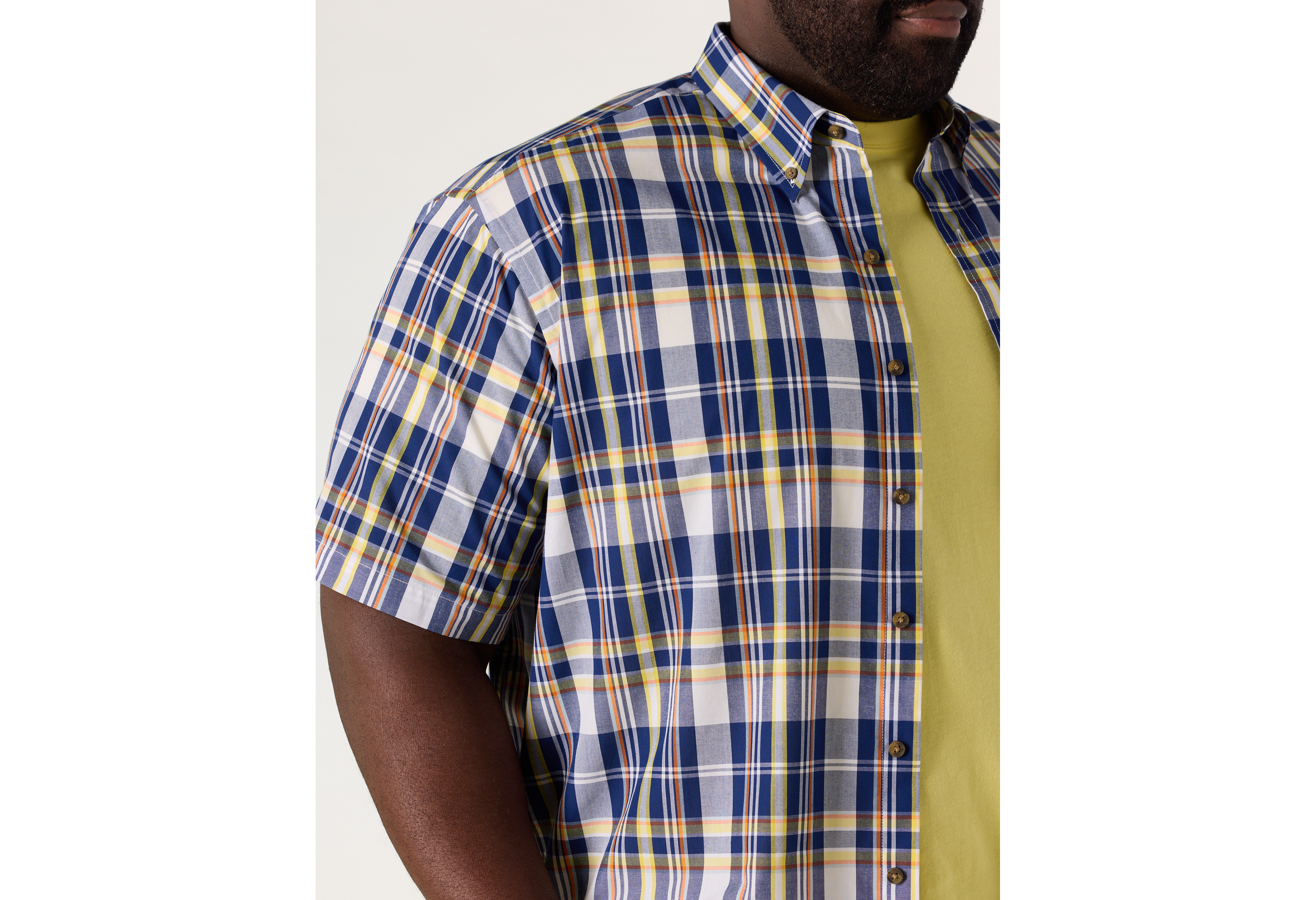 Easy-Care Medium Plaid Sport Shirt
