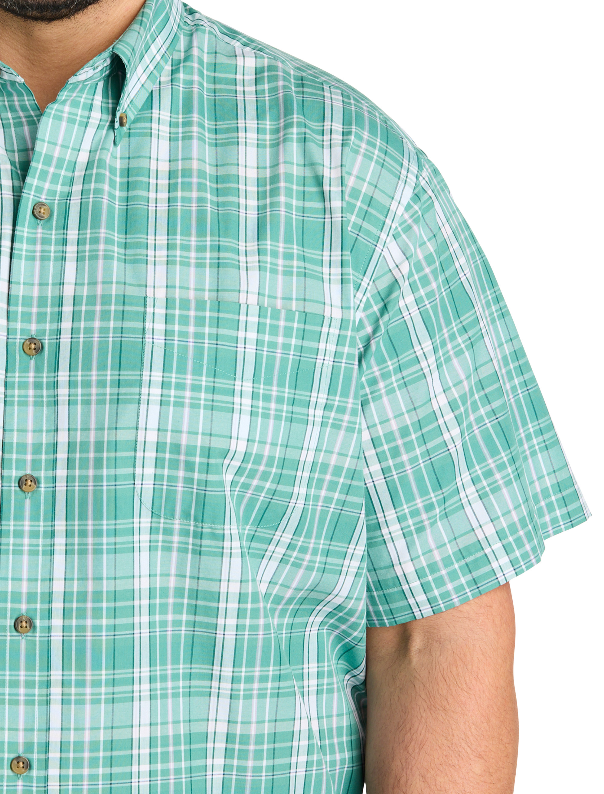 Easy-Care Large Plaid Sport Shirt