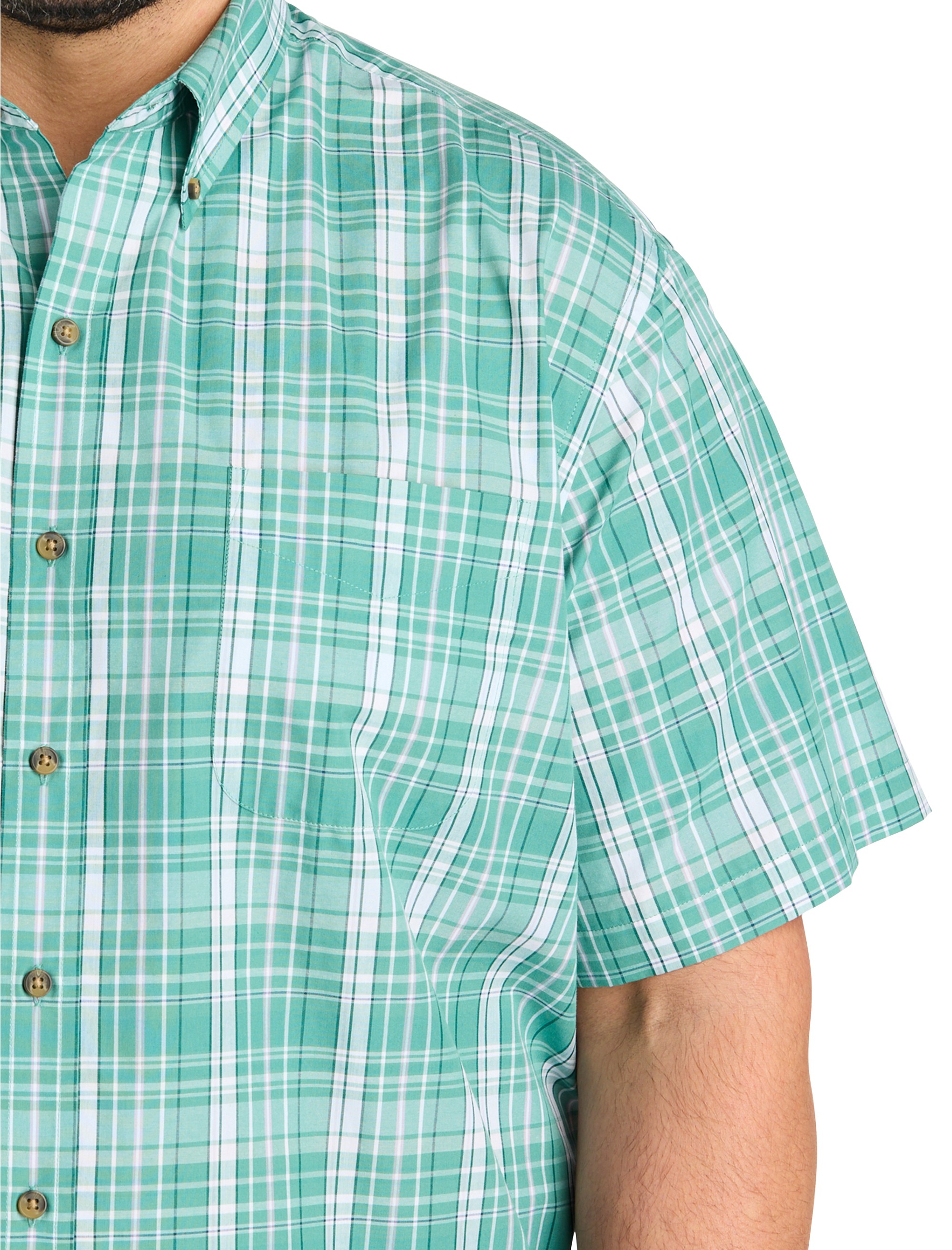 Easy-Care Large Plaid Sport Shirt - thumbnail 2