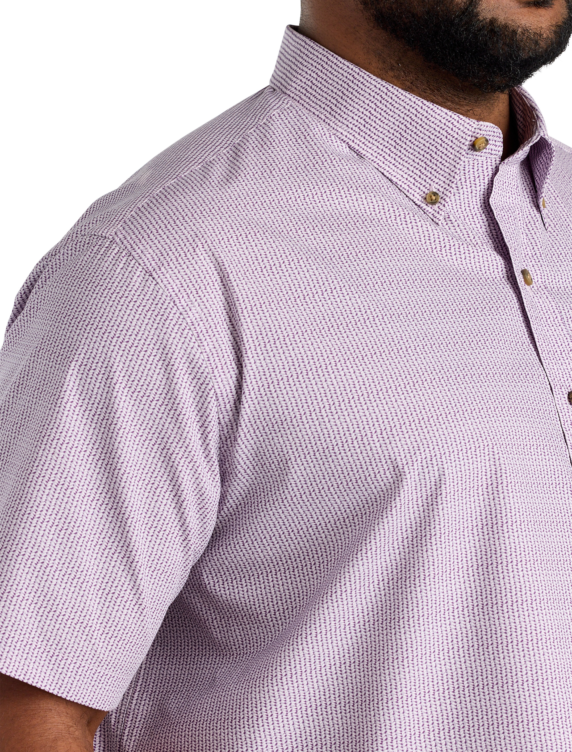 Easy-Care Geometric Print Sport Shirt