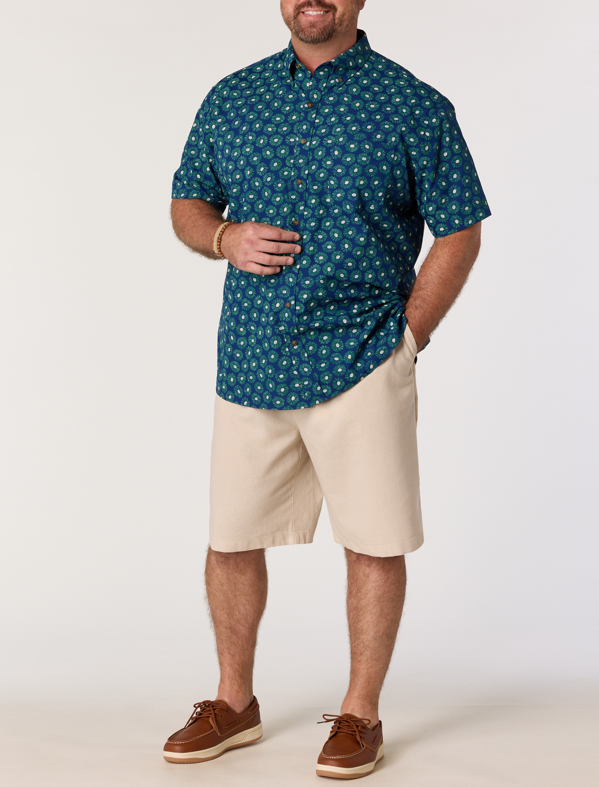 Easy-Care Micro Floral Sport Shirt