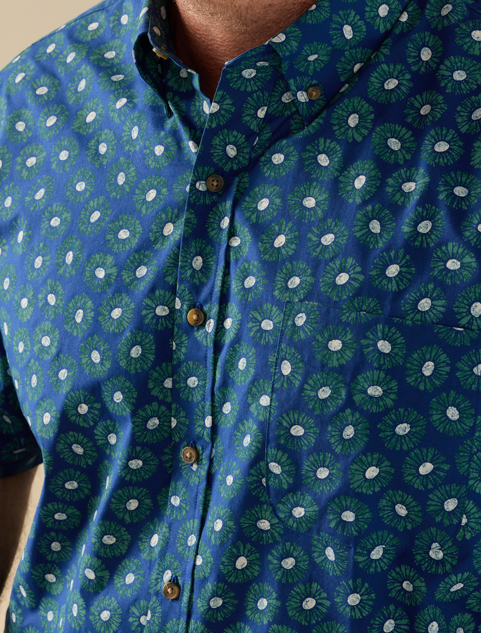 Easy-Care Micro Floral Sport Shirt