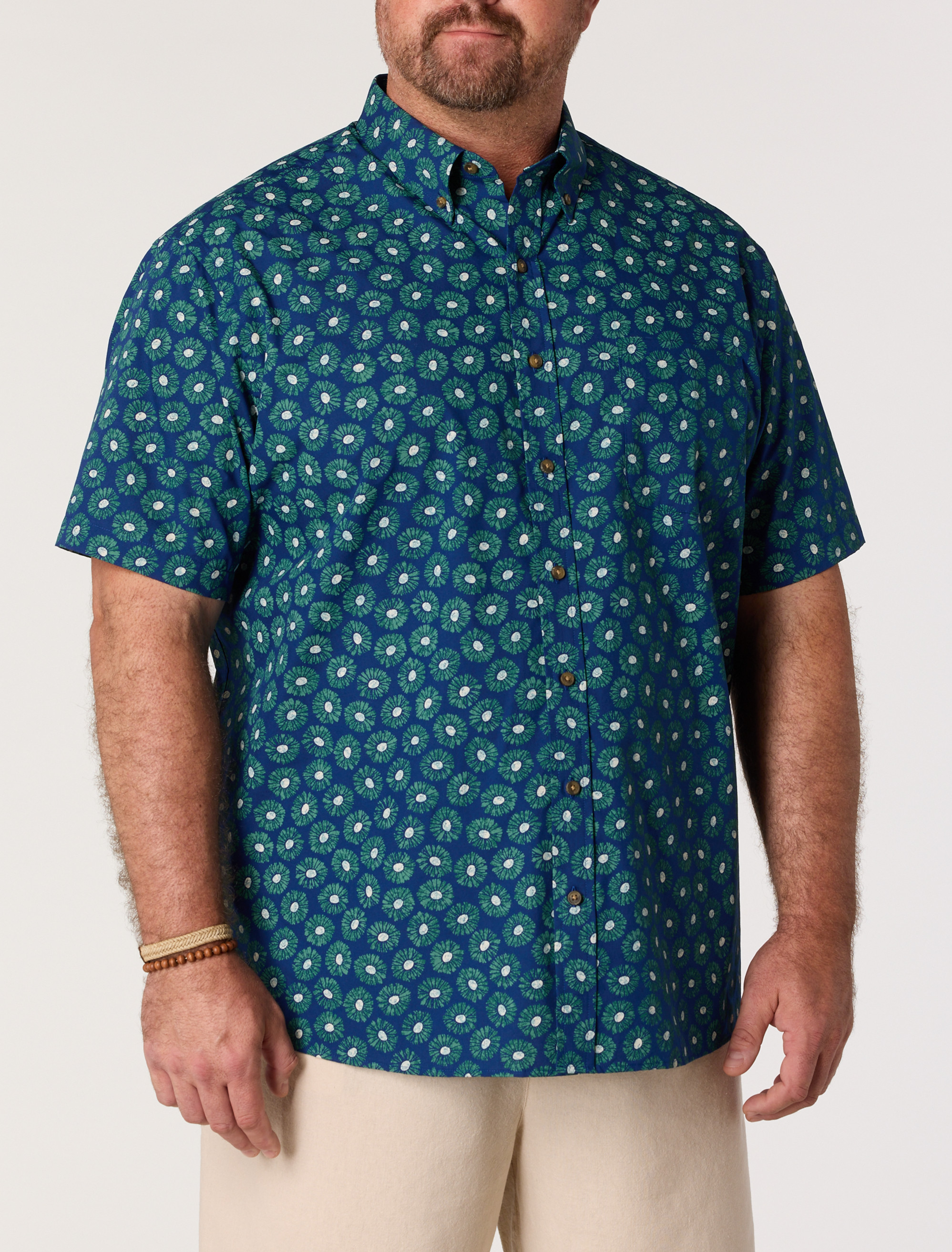 Easy-Care Micro Floral Sport Shirt