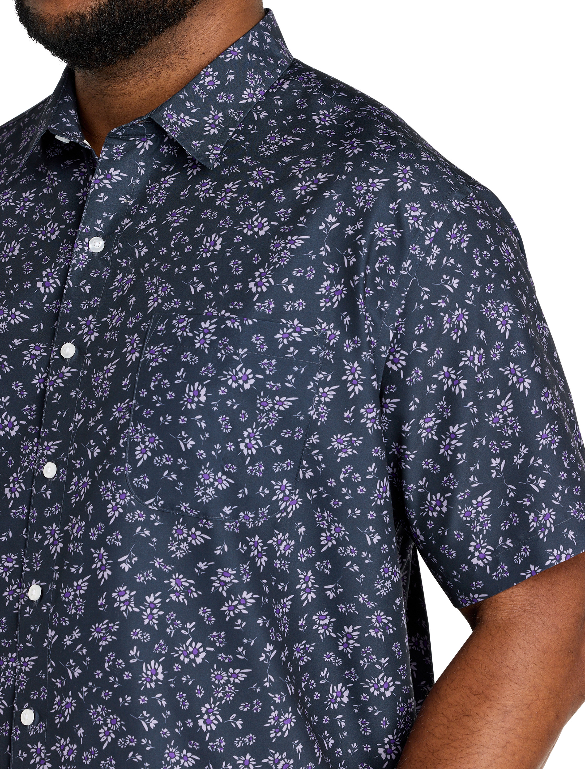 Microfiber Floral Sport Shirt