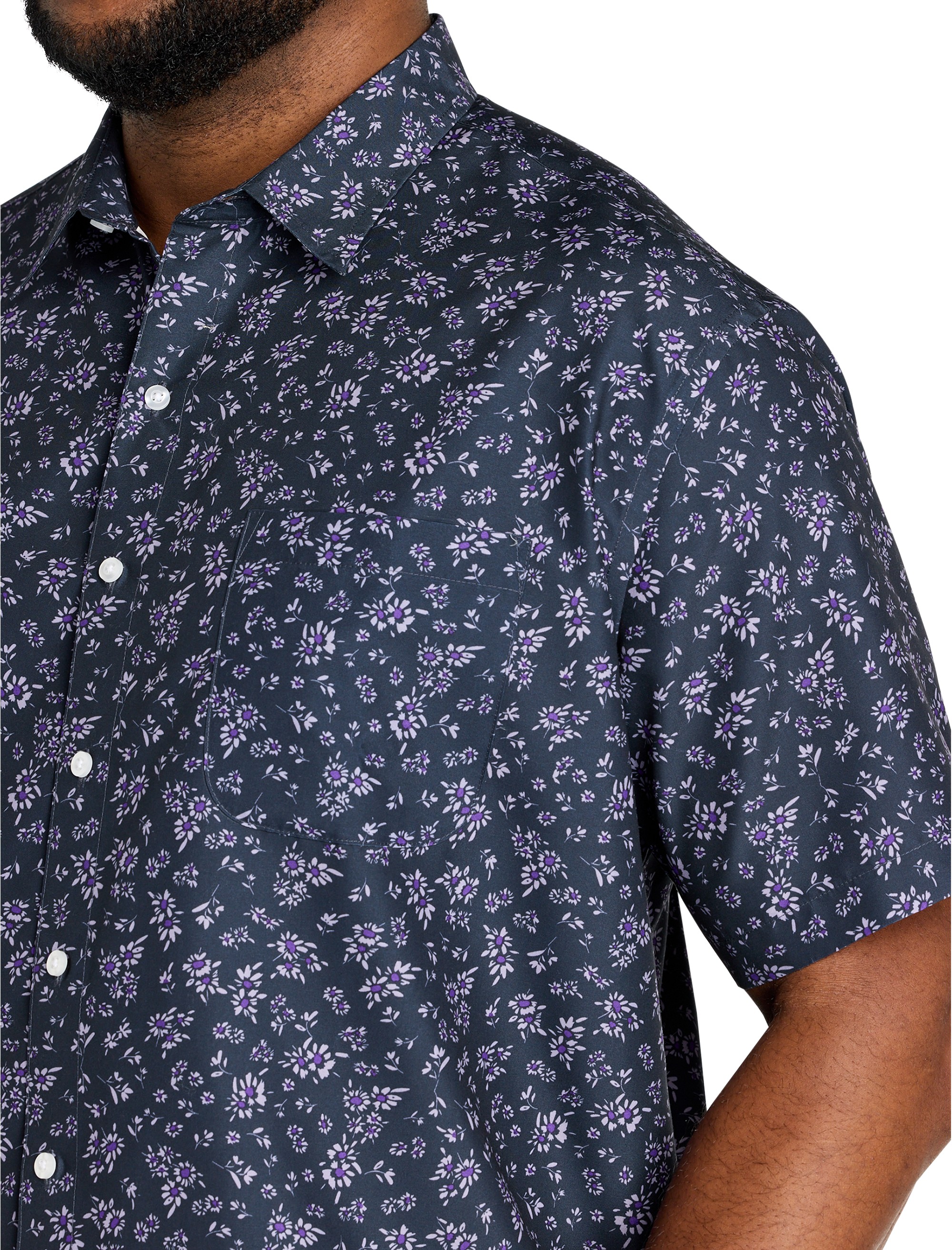 Microfiber Floral Sport Shirt - thumbnail 2