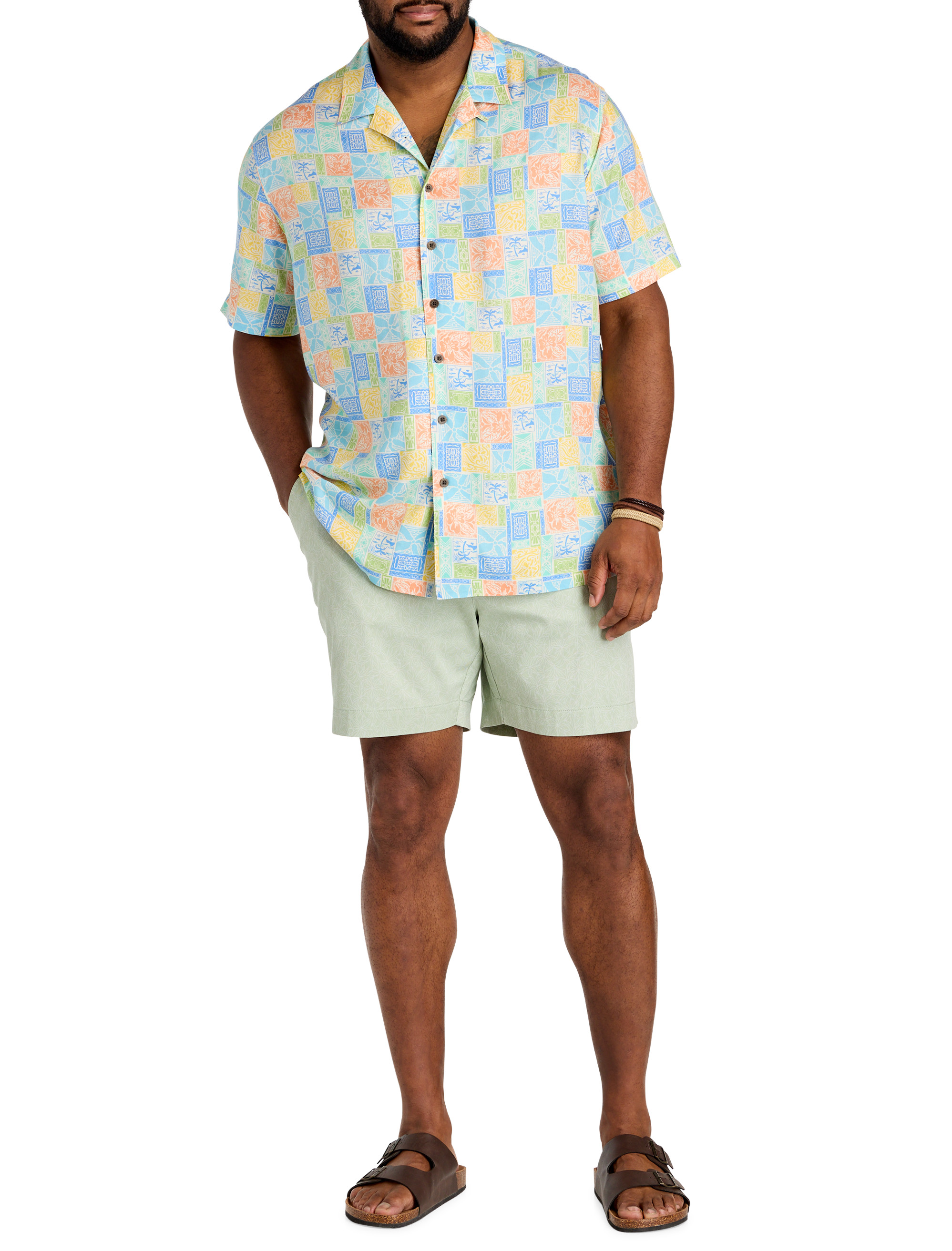 Big + Tall | Oak Hill Printed Chino Shorts | DXL