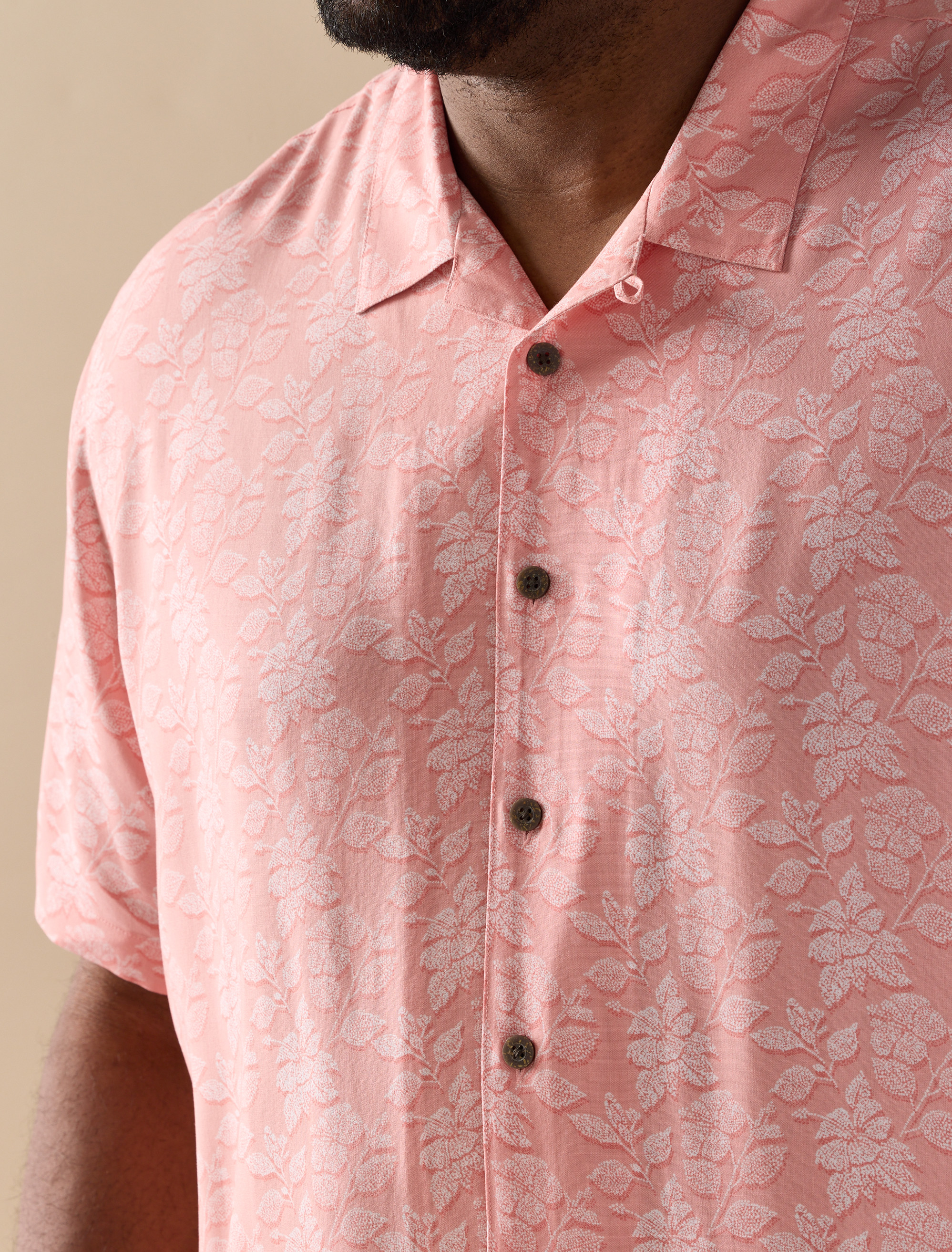 Tonal Dot Floral Sport Shirt