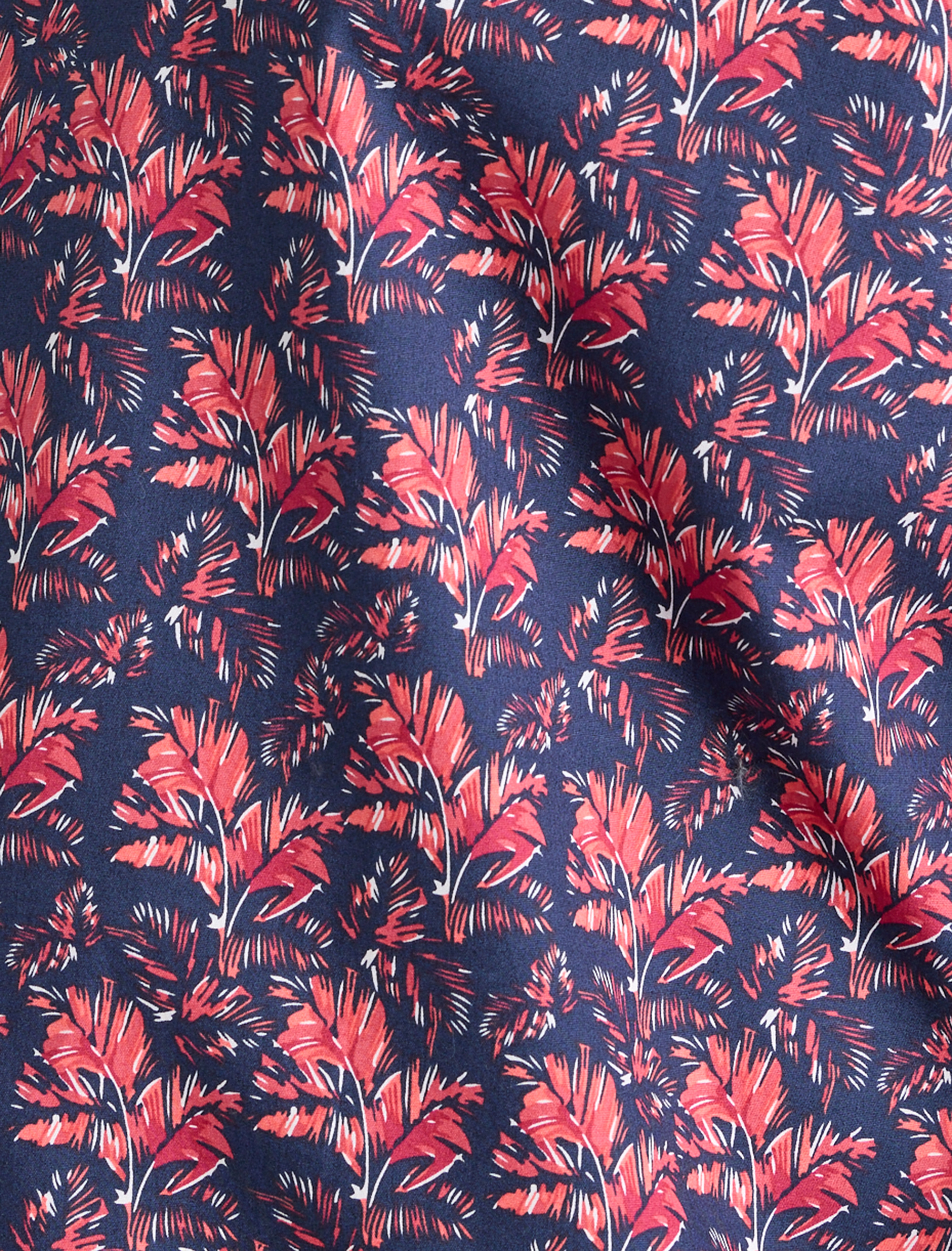 Sketch Leaf Print Sport Shirt