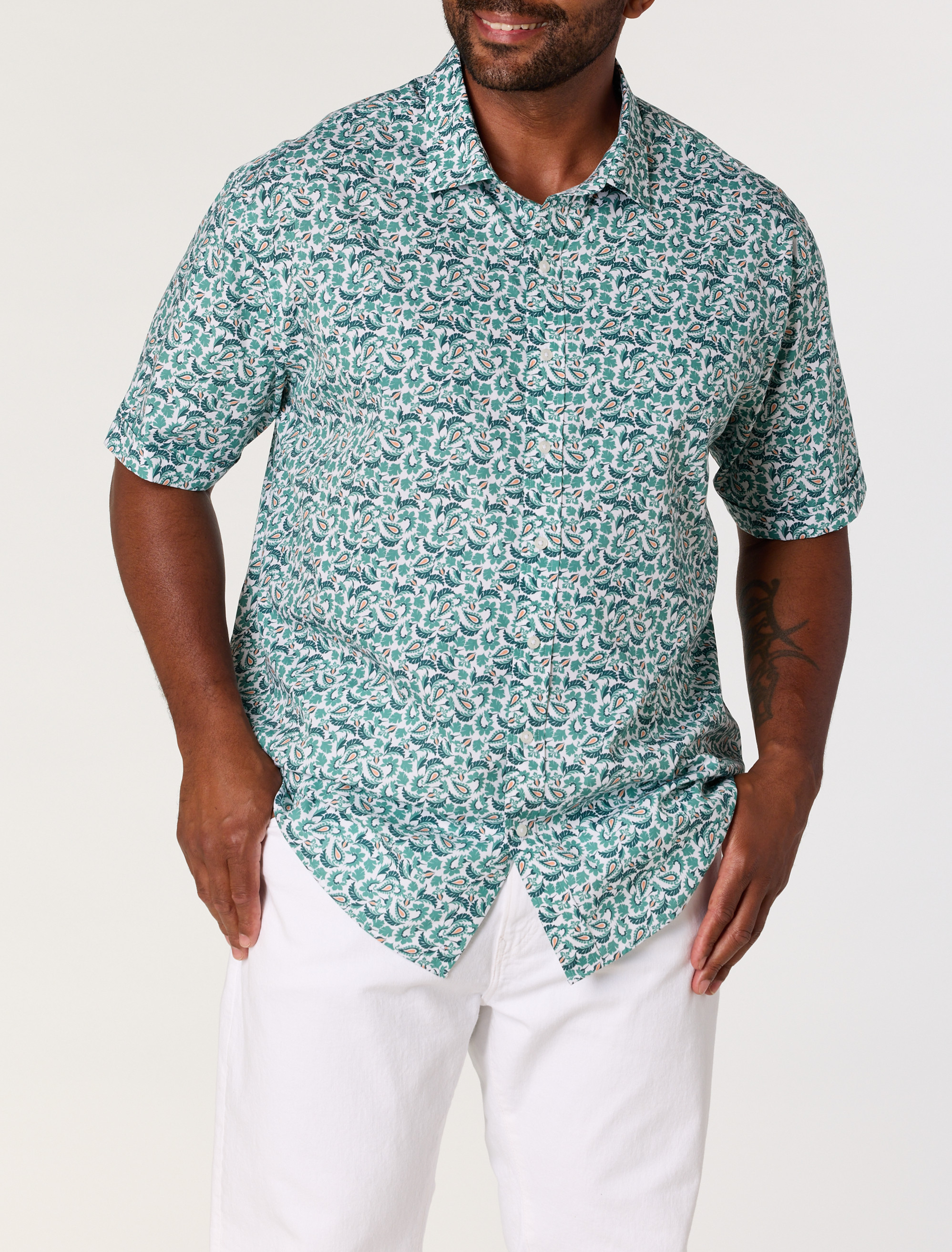 Tonal Paisley Sport Shirt