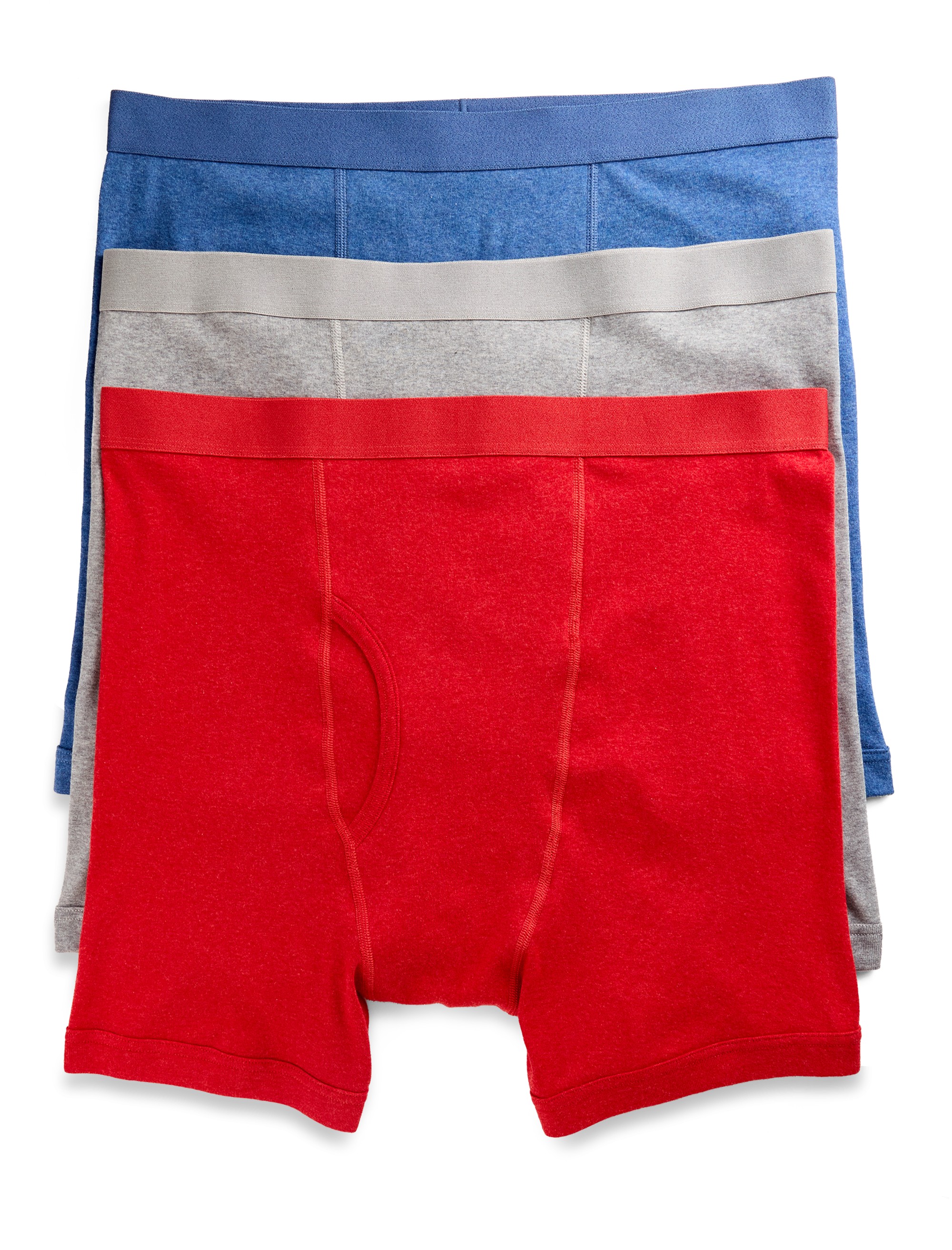 3-pk Heathered 4 Inch Boxer Briefs