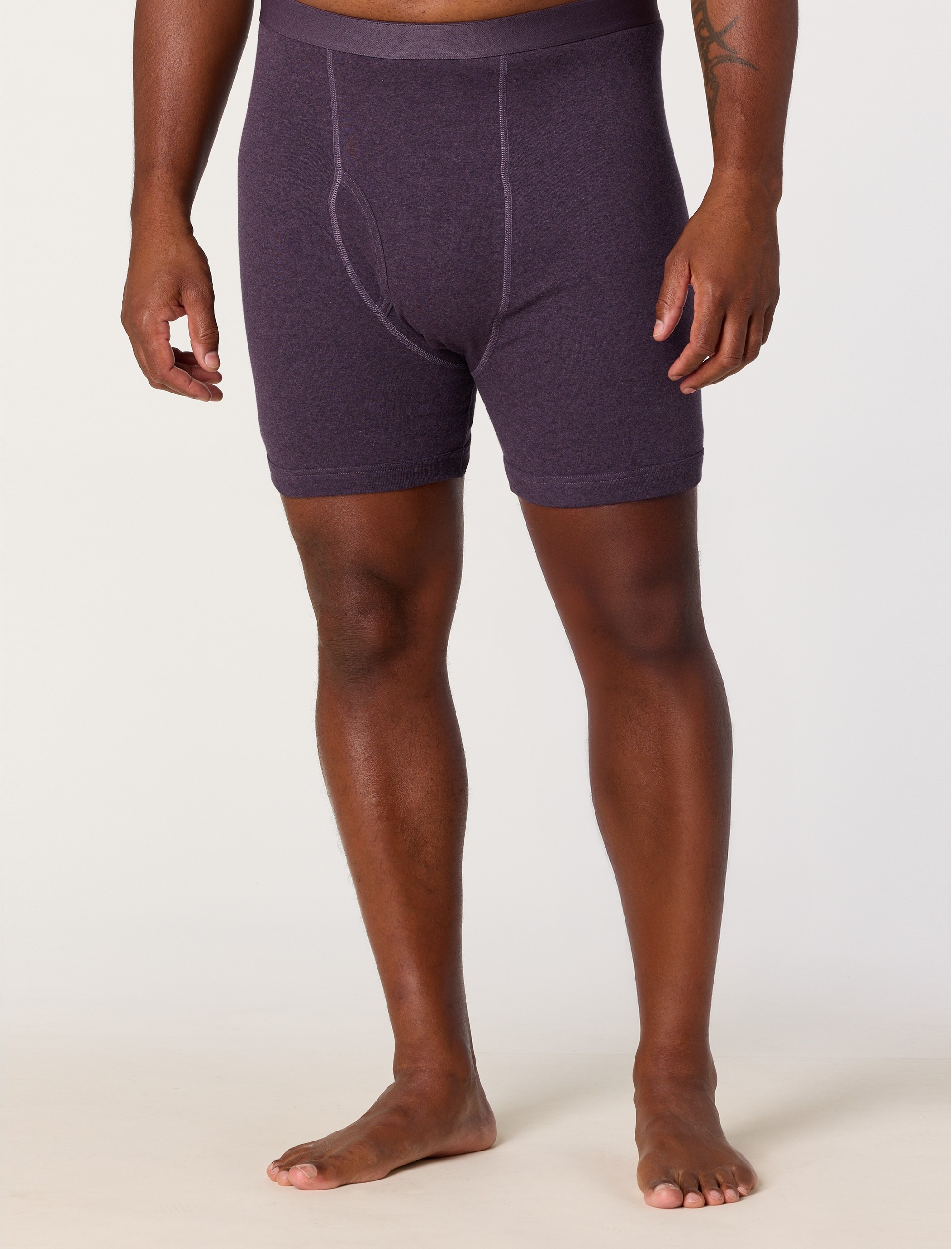 3 pk Heathered 4 Inch Boxer Briefs - thumbnail 2