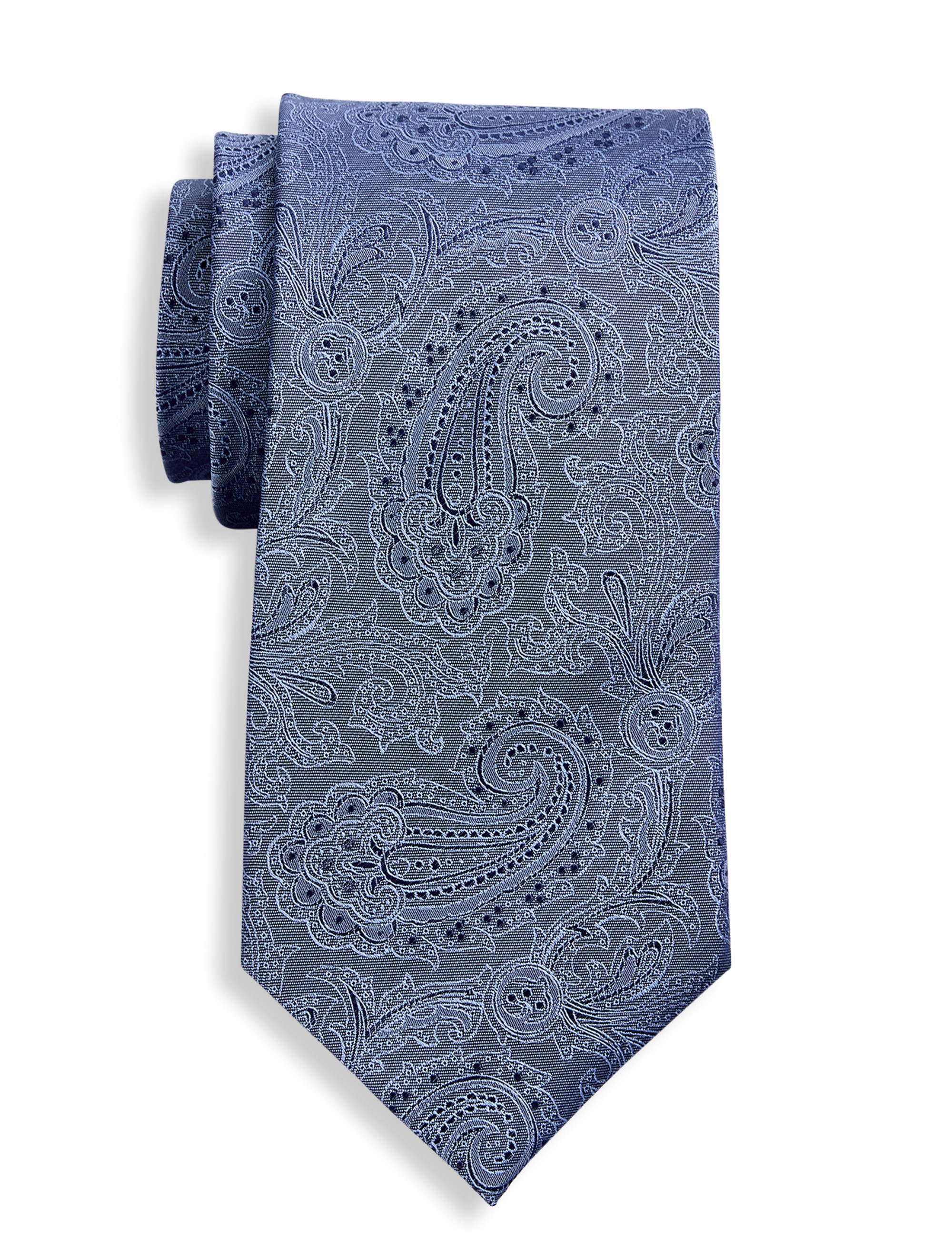 Tonal Paisley Silk Tie - thumbnail 3
