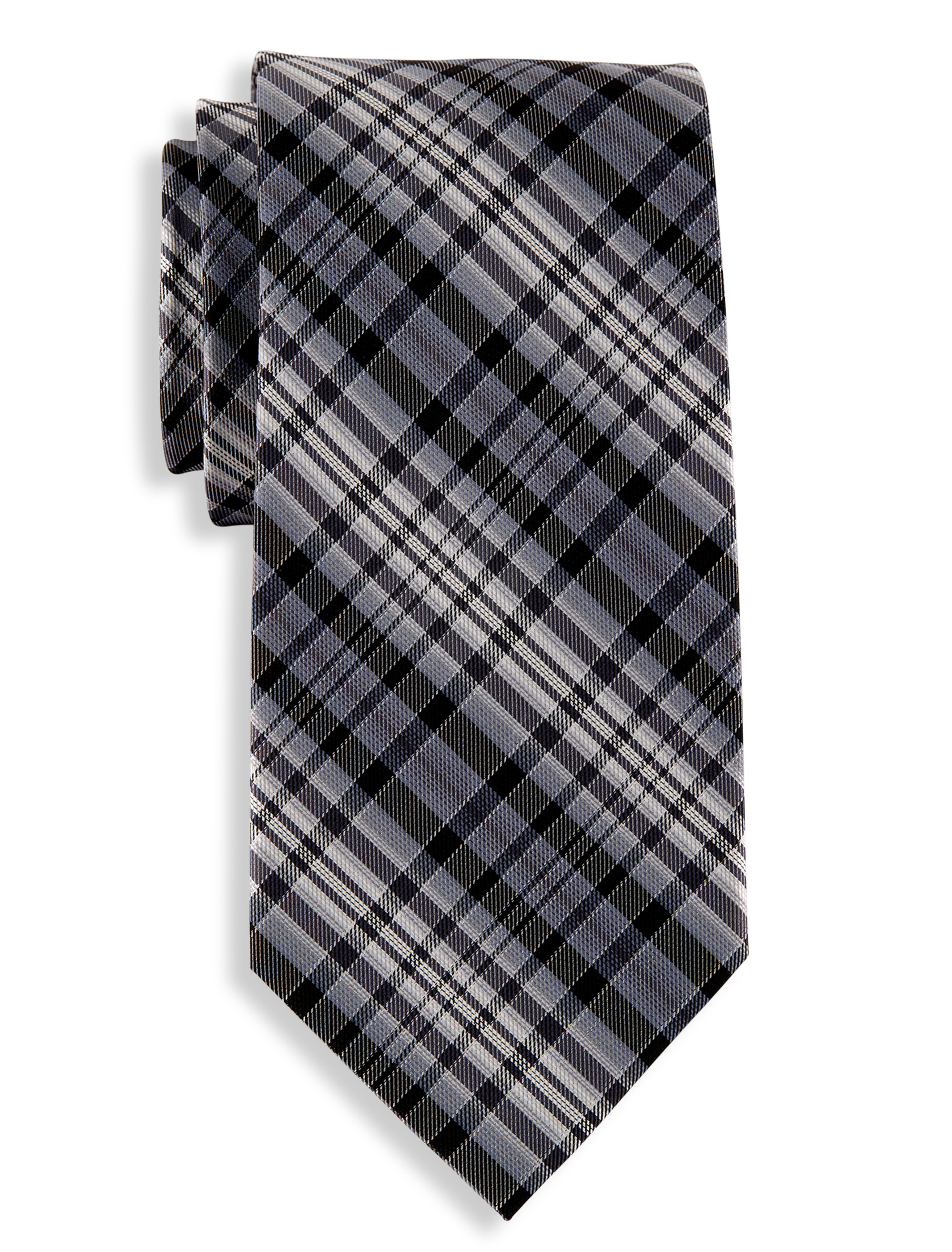 Abstract Plaid Tie