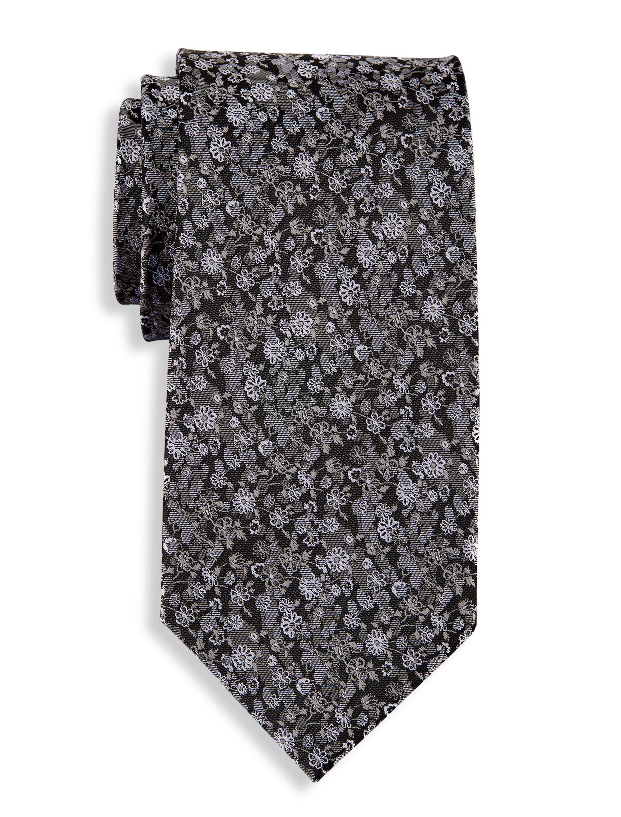 Mini Camo Floral Print Tie