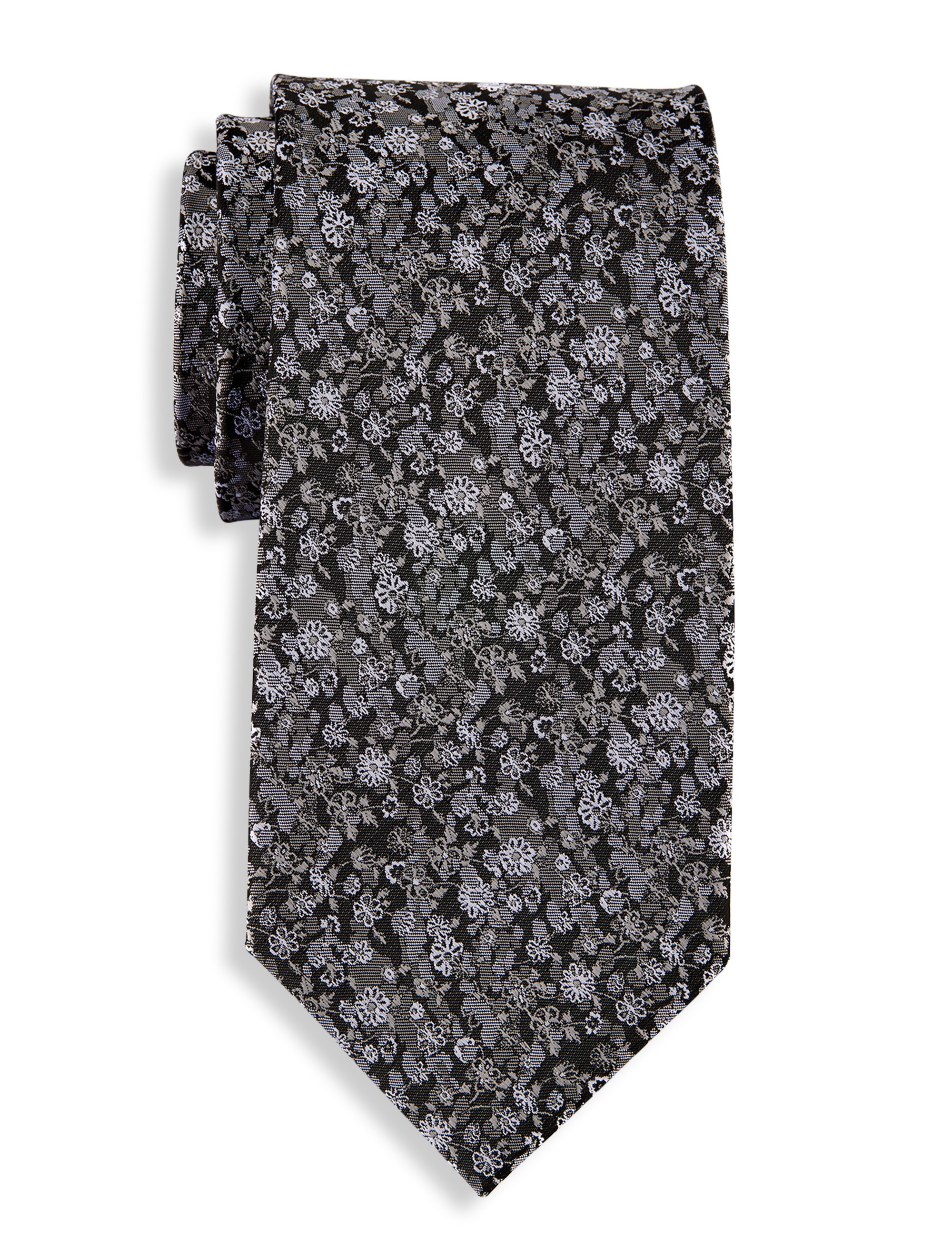 Mini Camo Floral Print Tie