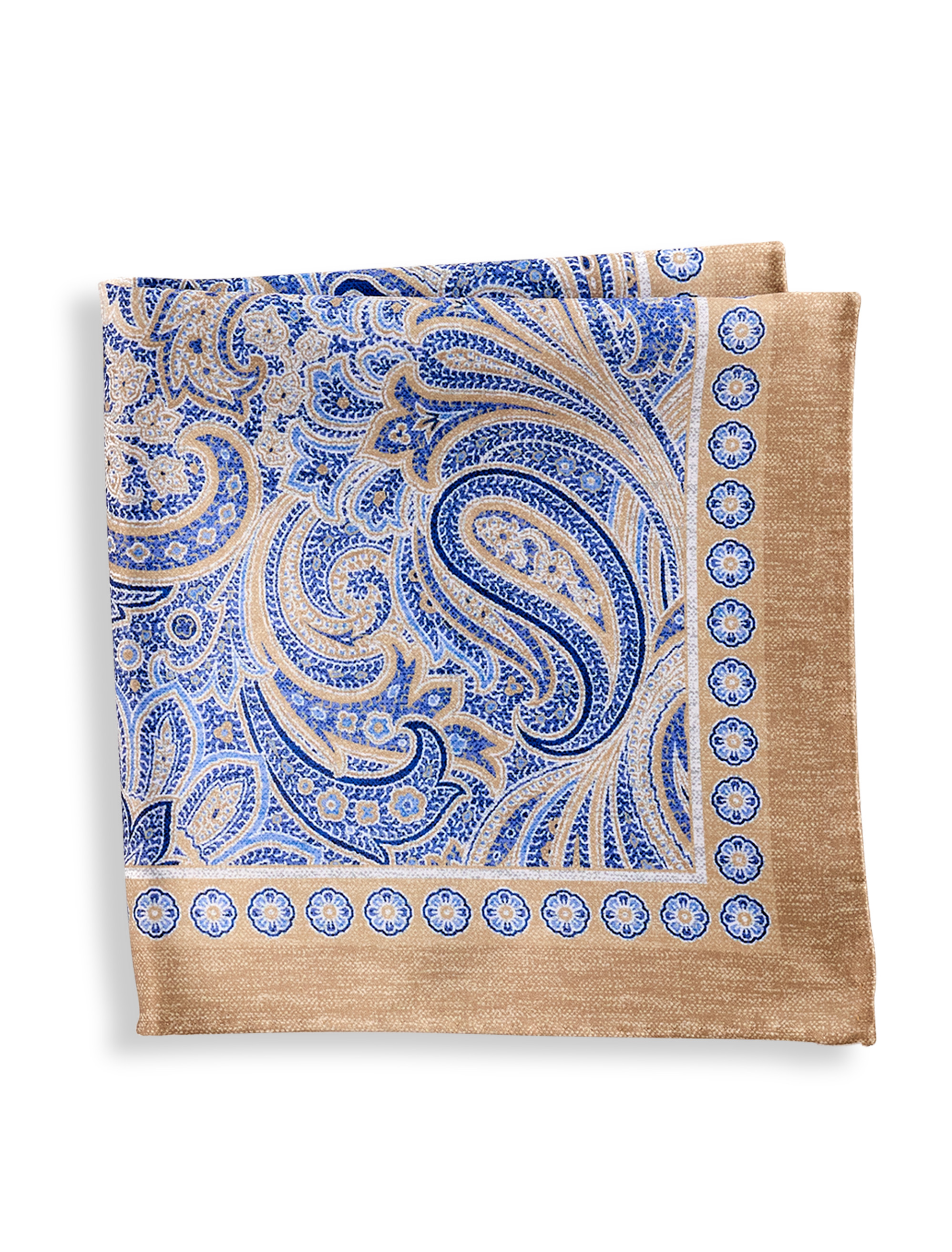 Tonal Paisley Pocket Square