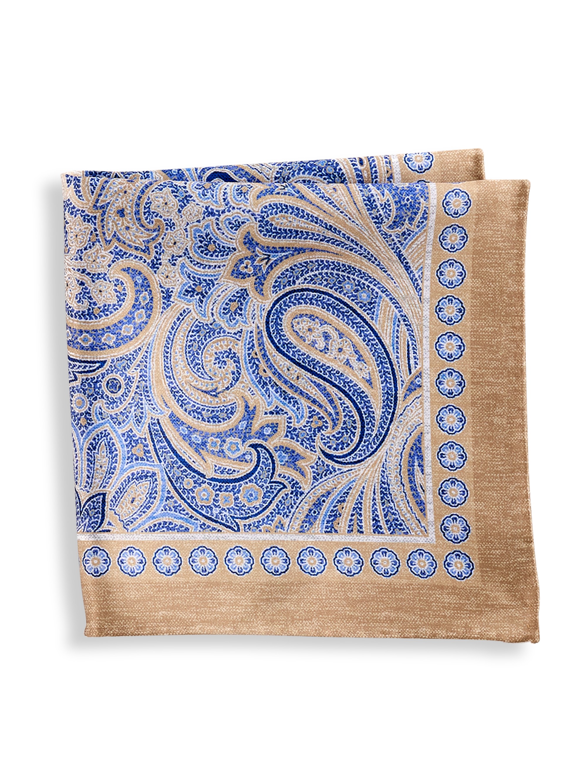 Tonal Paisley Pocket Square