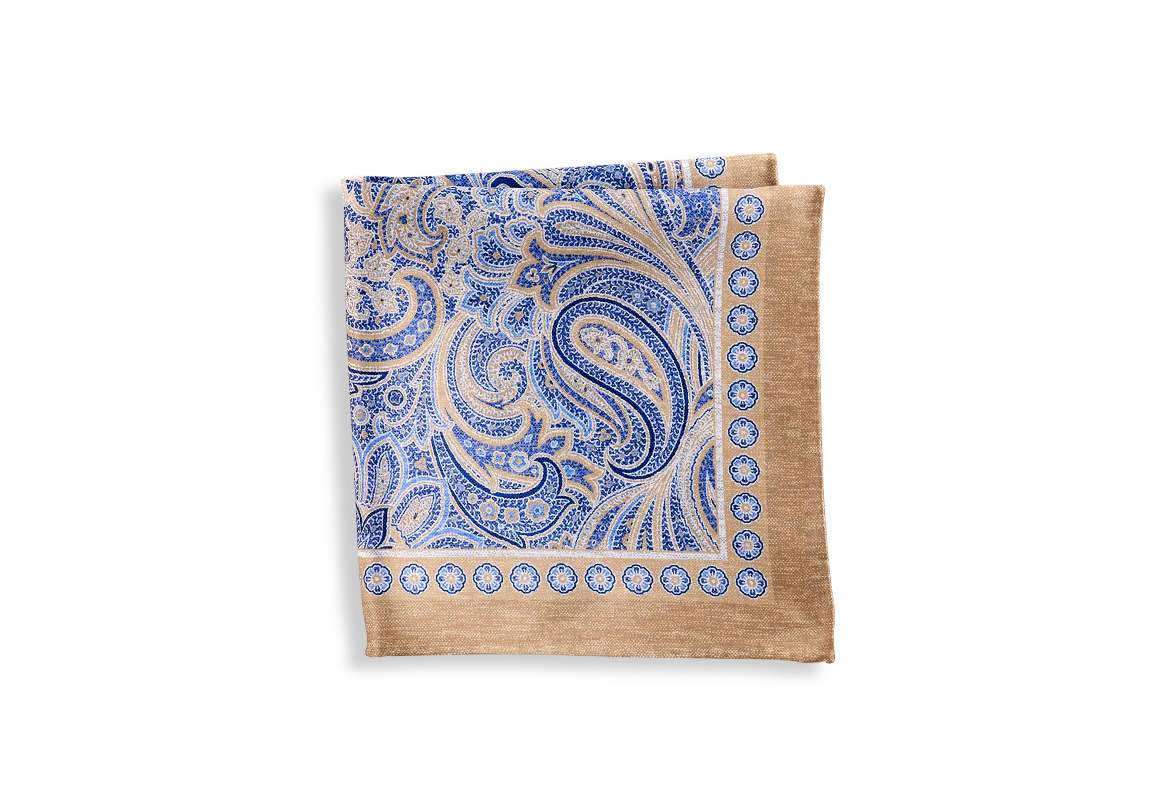 Tonal Paisley Pocket Square