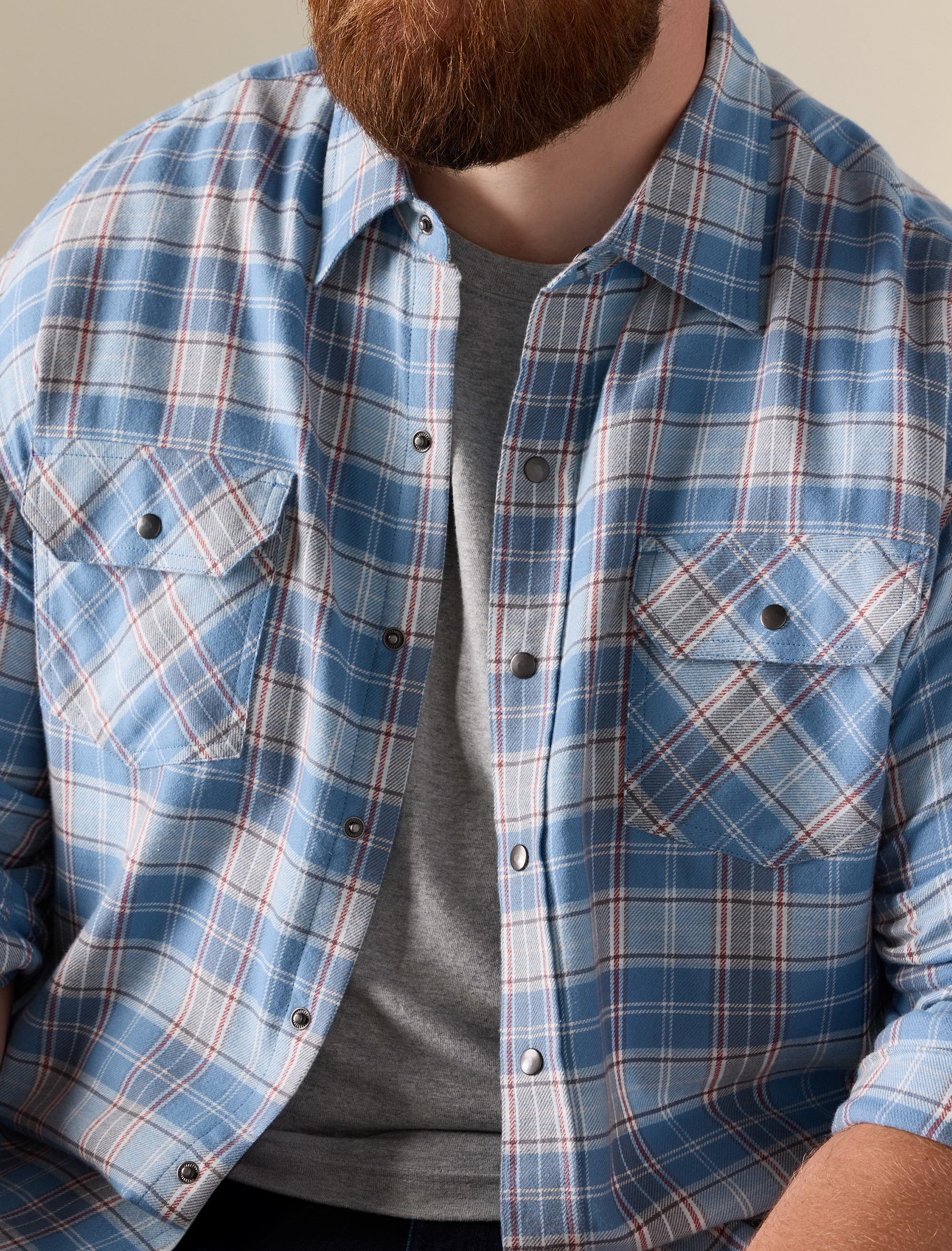 Medium Plaid Flannel Sport Shirt