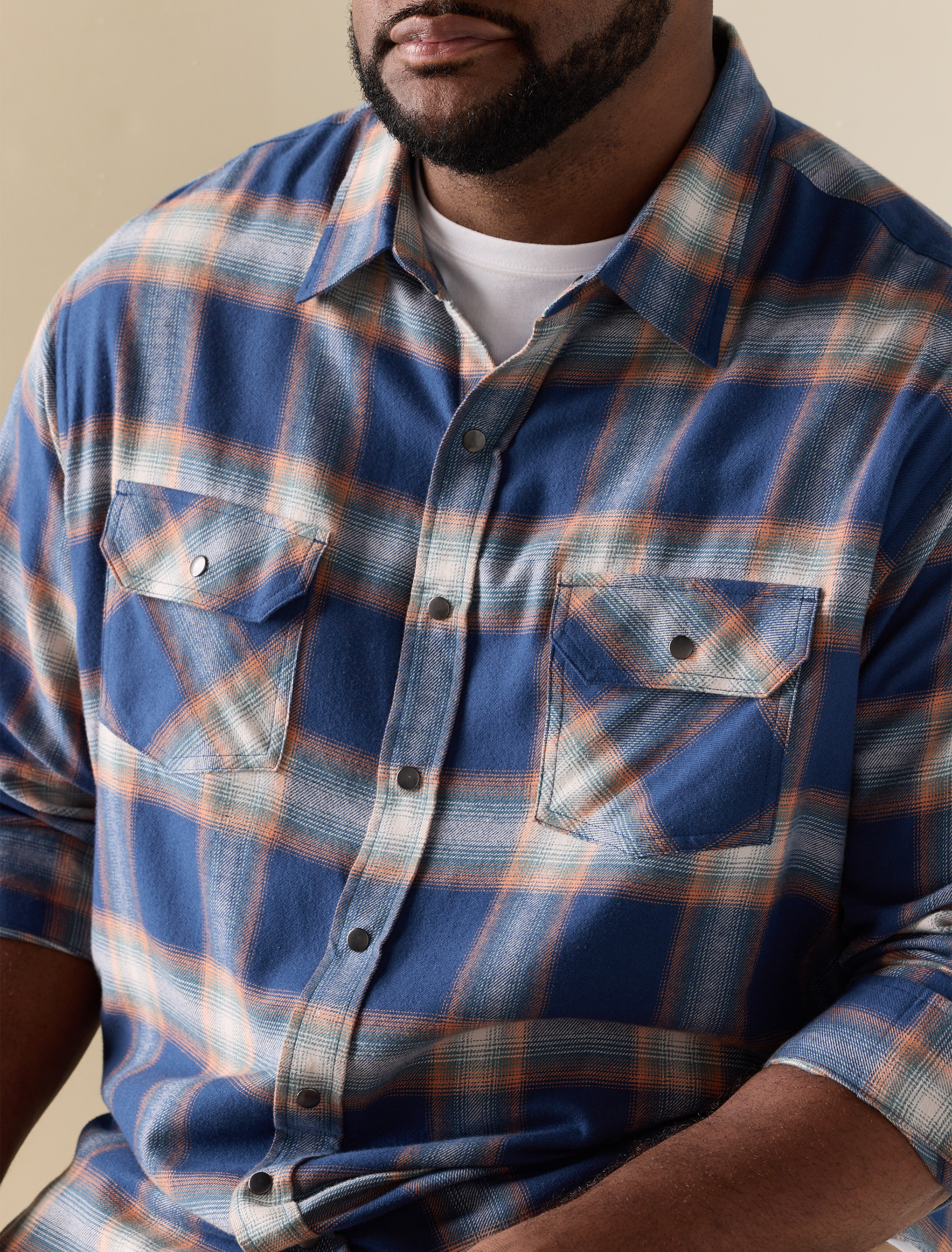 Plaid Flannel Sport Shirt