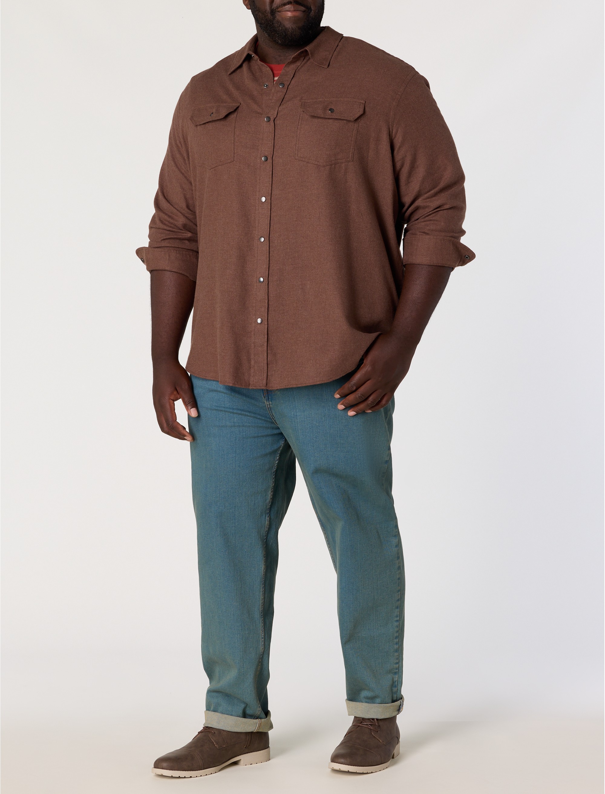 Solid Flannel Sport Shirt - thumbnail 2