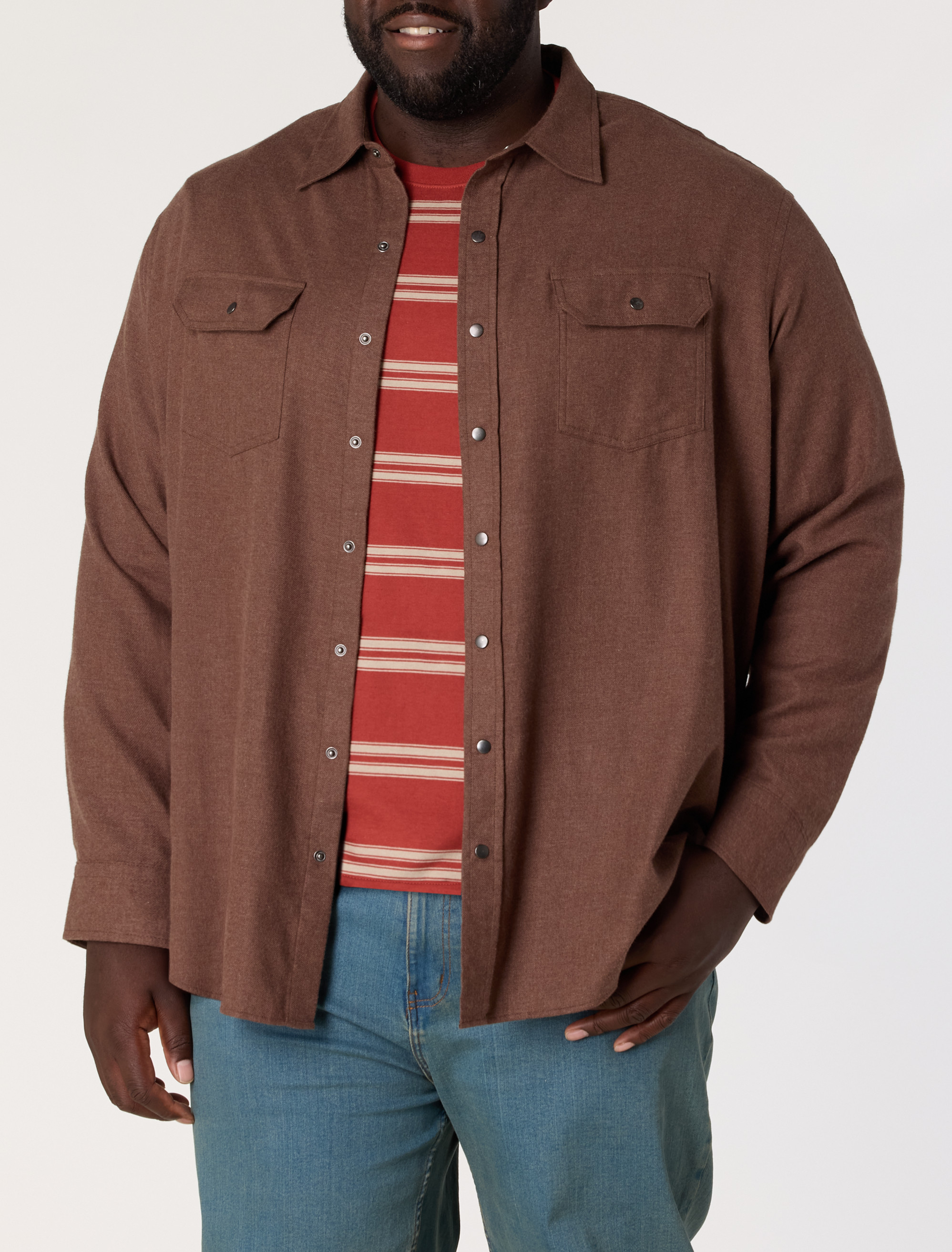 Solid Flannel Sport Shirt